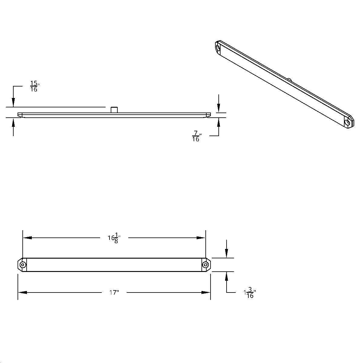 17" 27 LED Low Profile Light Bar (Stop, Turn & Tail) With Back-Up Light - Red & White LED/ Clear Lens - Thumbnail 8
