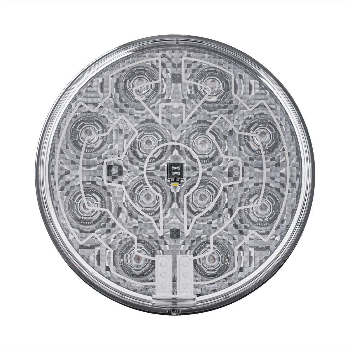 12 LED 4" Round Light (Stop, Turn & Tail) With Heated Lens - Red LED/Clear Lens