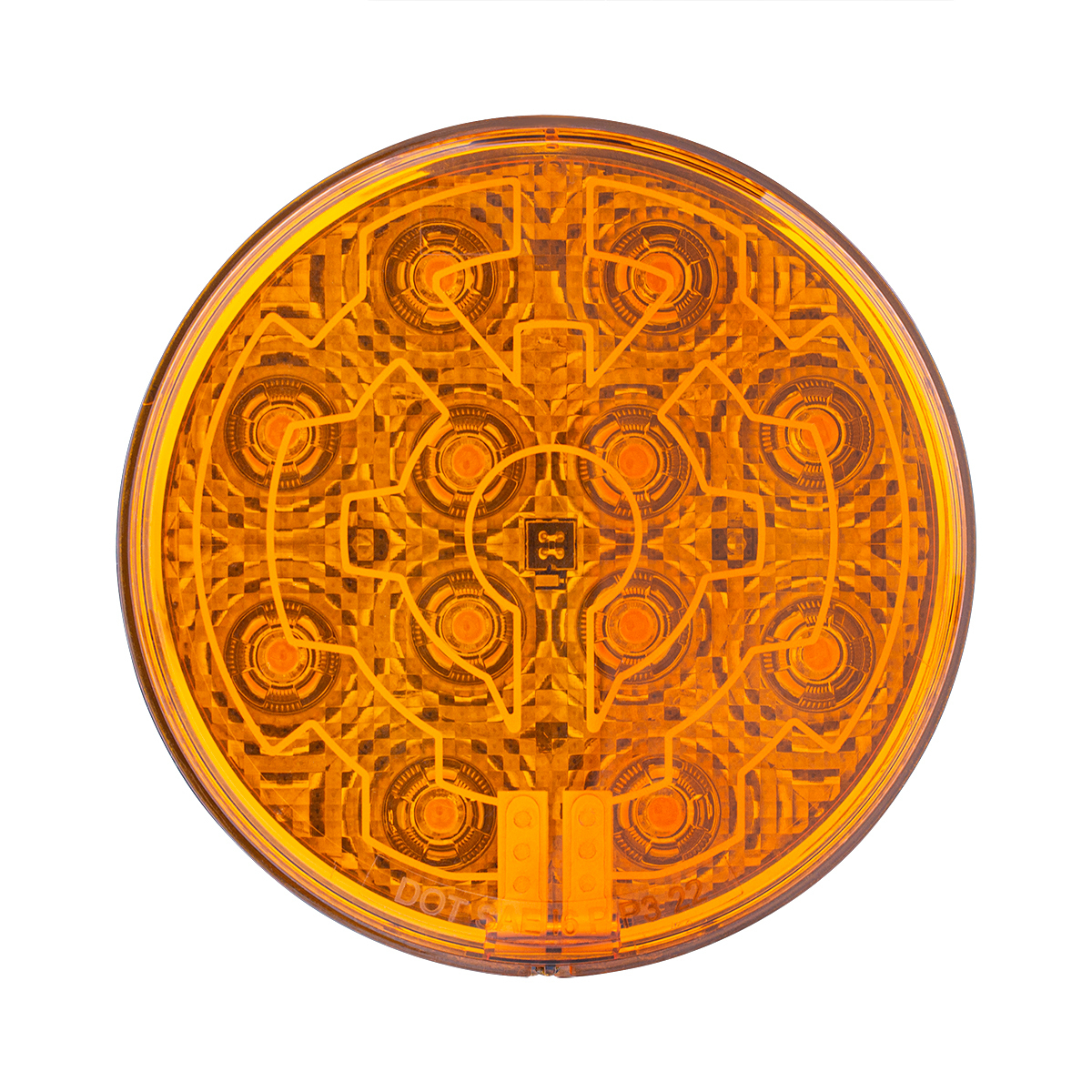 12 LED 4" Round Light (Turn Signal) With Heated Lens - Amber LED/Amber Lens - Thumbnail 7