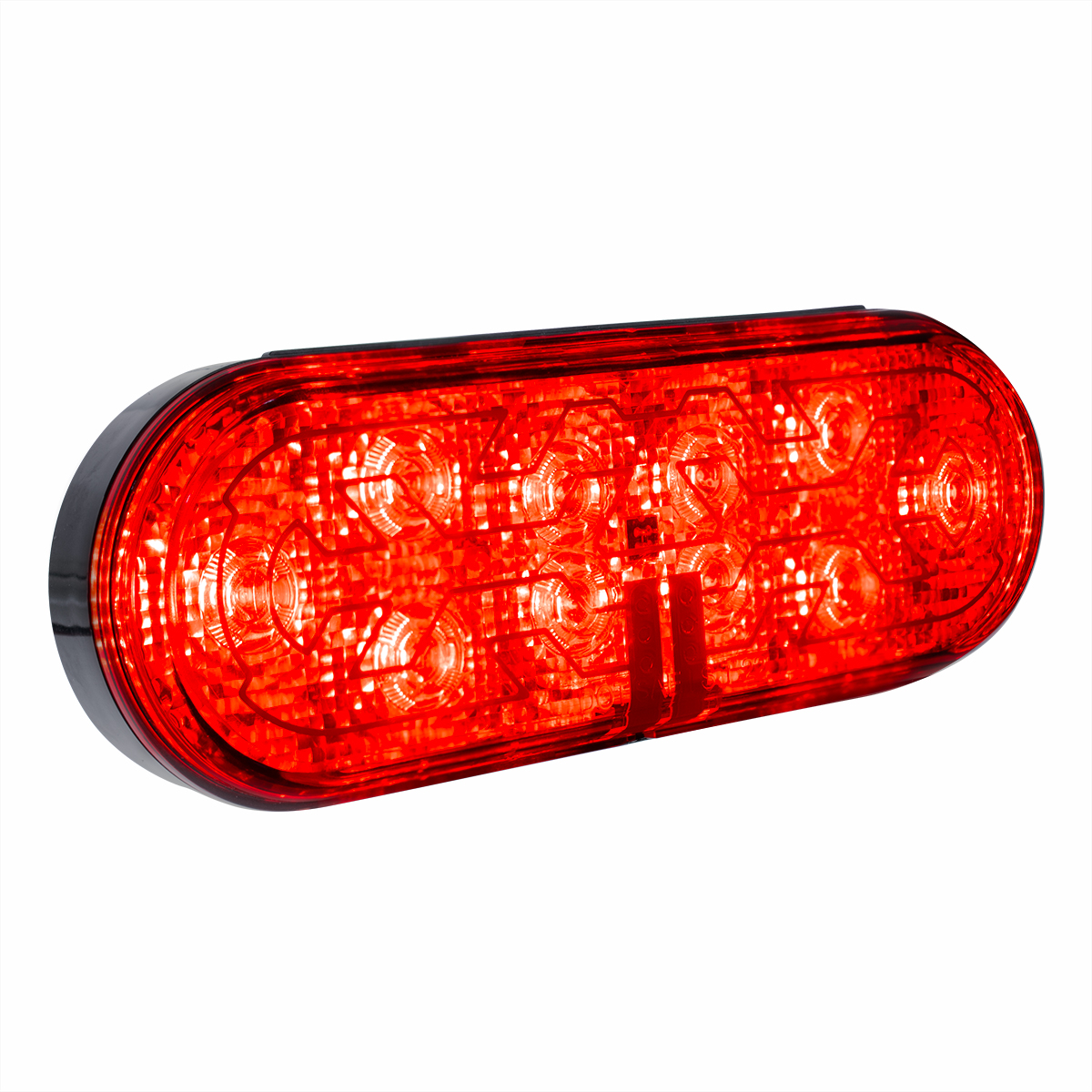 10 LED 6" Oval Light (Stop, Turn & Tail) With Heated Lens - Red LED/Red Lens - Thumbnail 3