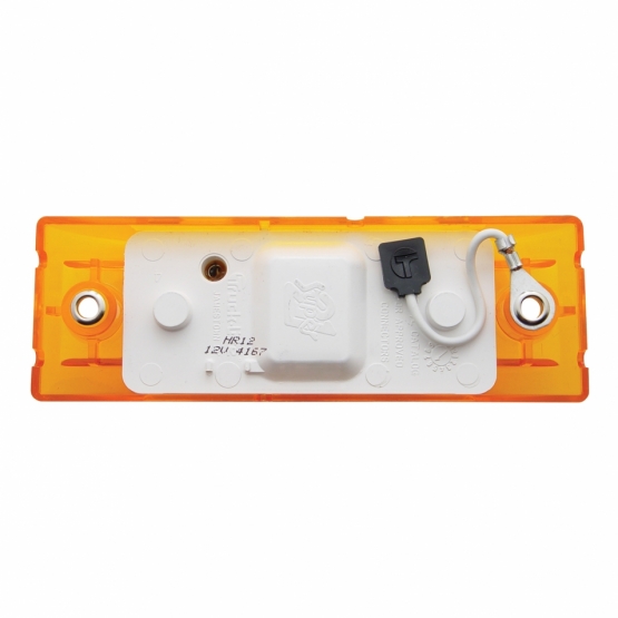 Rectangular Light (Clearance/Marker) With Reflex Lens - Amber Lens - Thumbnail 4