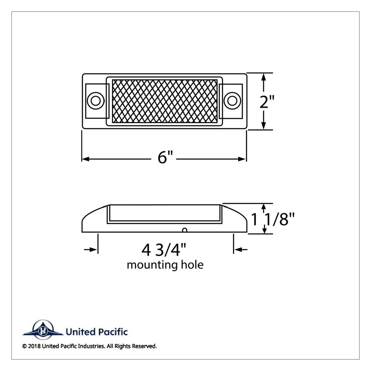 Rectangular Light (Clearance/Marker) With Reflex Lens - Amber Lens - Thumbnail 6