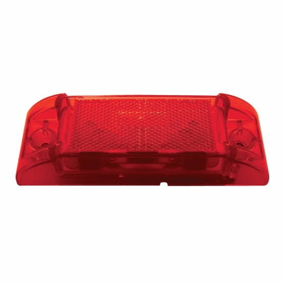Rectangular Light (Clearance/Marker) With Reflex Lens - Red Lens - Thumbnail 2