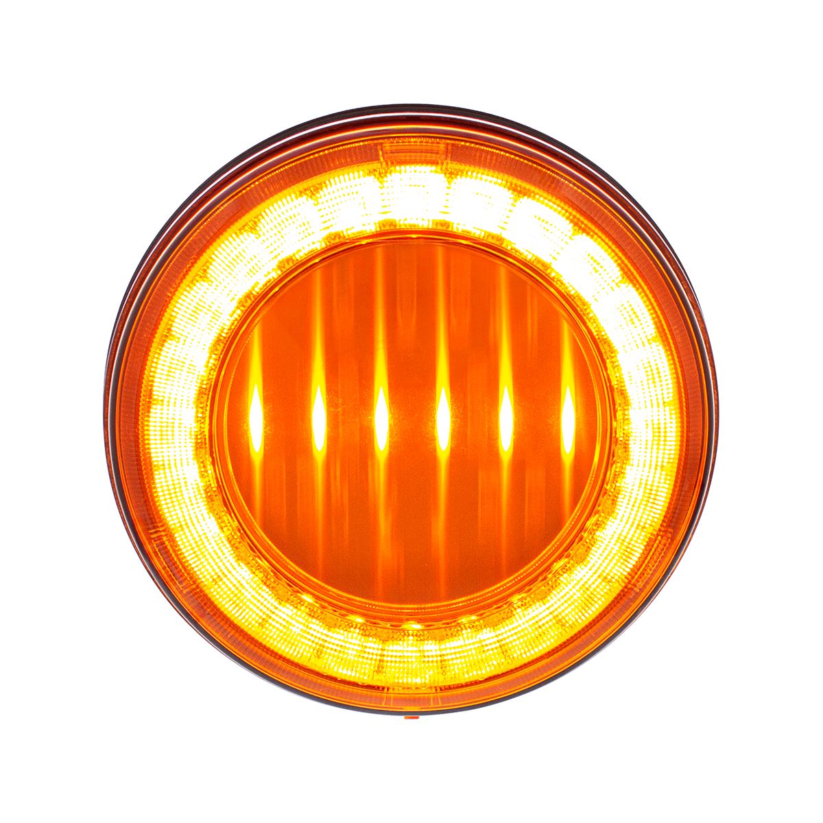 30 LED 4" Round Lumos Light I-Series (Turn Signal) - Amber LED/Amber Lens
