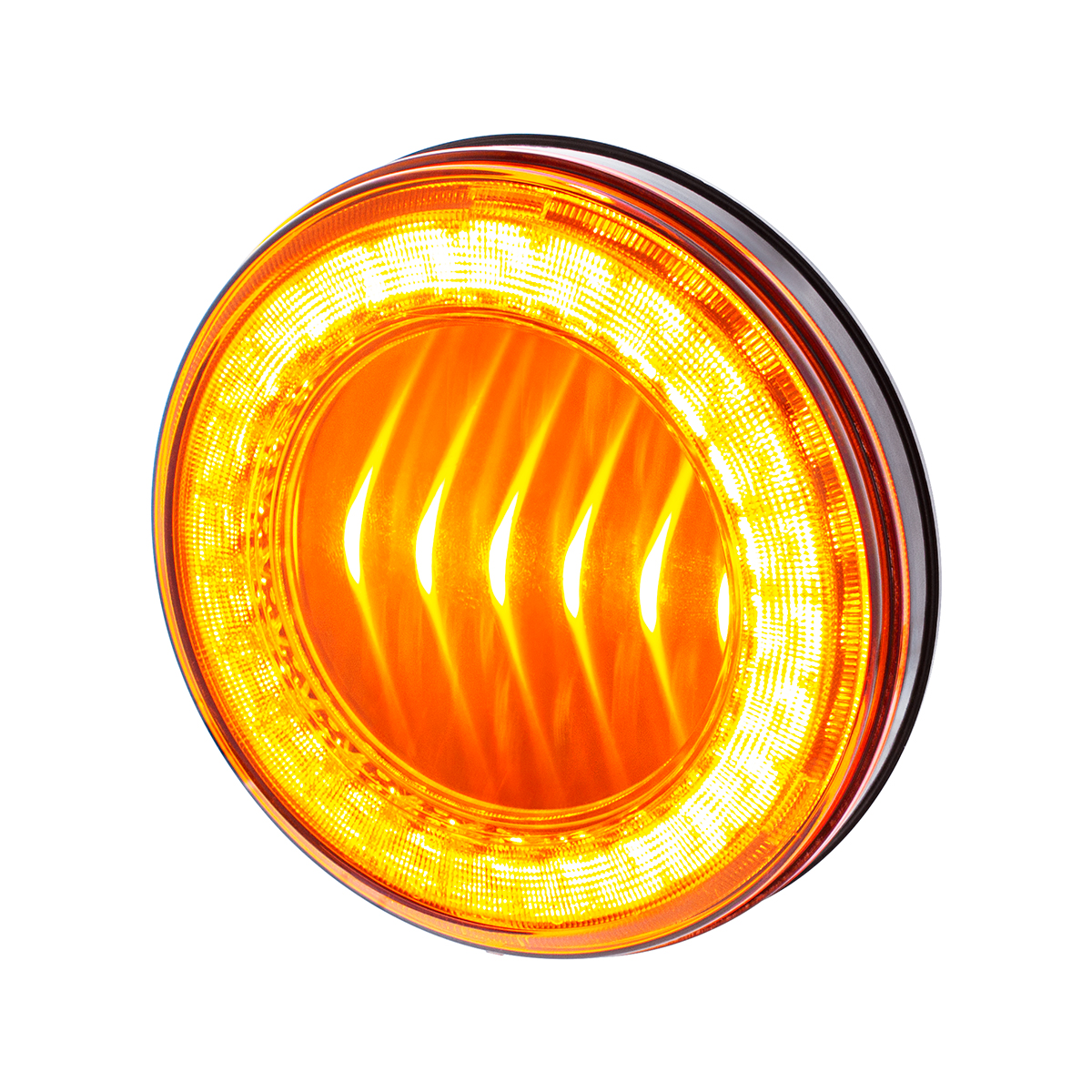 30 LED 4" Round Lumos Light I-Series (Turn Signal) - Amber LED/Amber Lens - Thumbnail 3