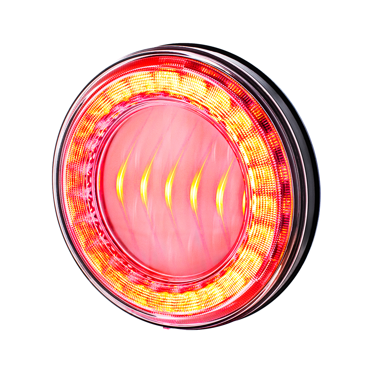 30 LED 4" Round Lumos Light I-Series (Stop, Turn & Tail) - Red LED/Clear Lens - Thumbnail 3