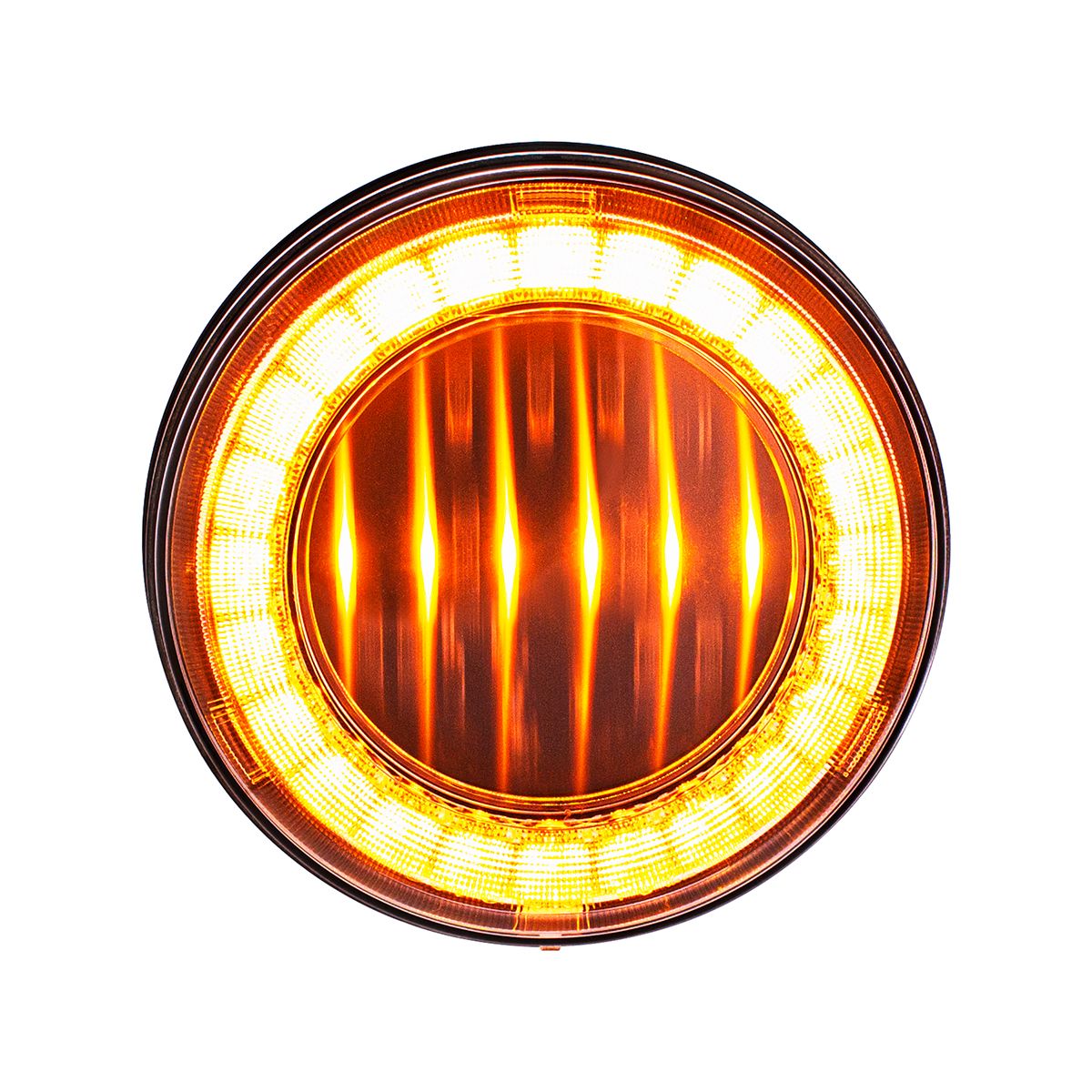 30 LED 4" Round Lumos Light I-Series (Turn Signal) - Amber LED/Clear Lens