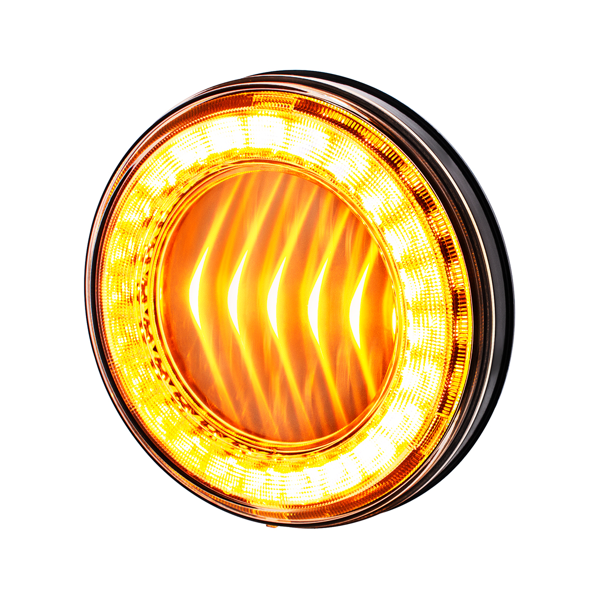 30 LED 4" Round Lumos Light I-Series (Turn Signal) - Amber LED/Clear Lens - Thumbnail 3