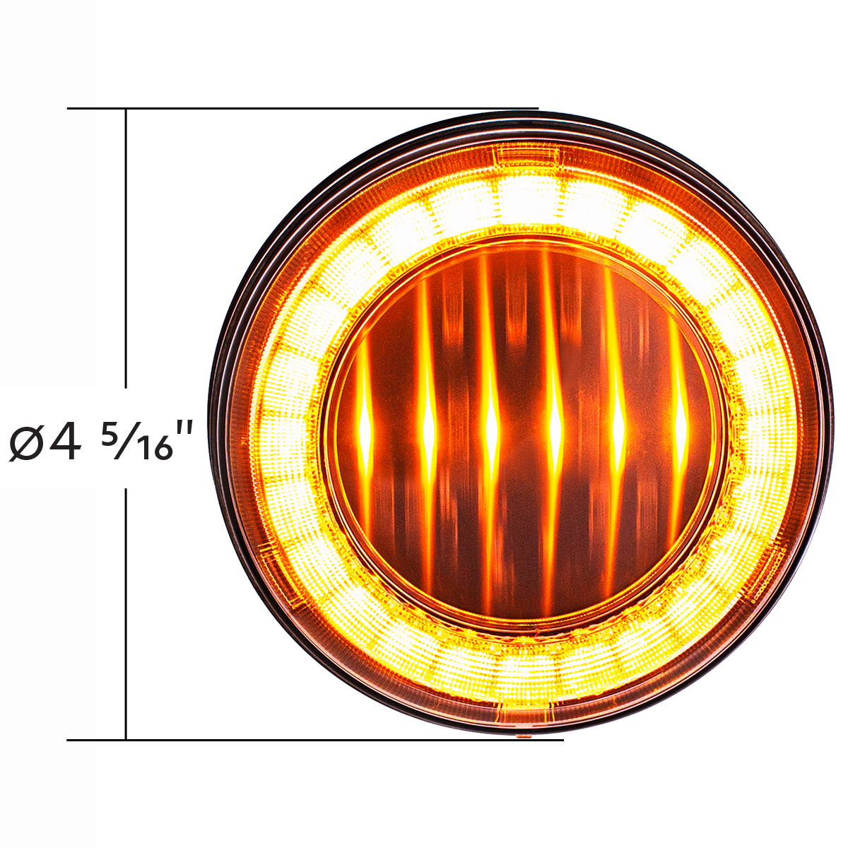 30 LED 4" Round Lumos Light I-Series (Turn Signal) - Amber LED/Clear Lens - Thumbnail 6