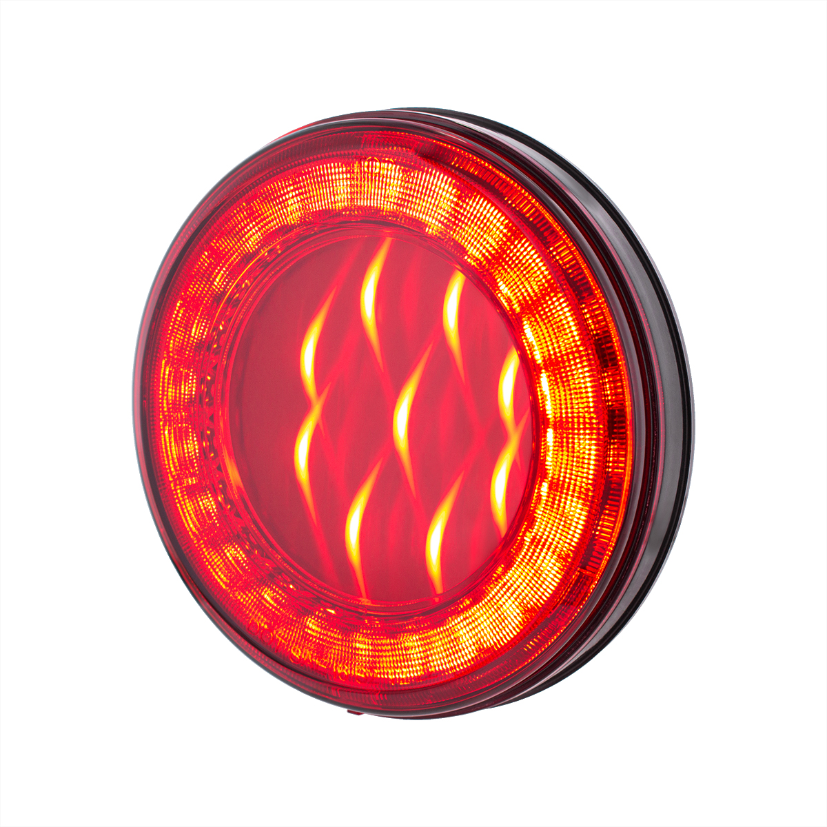33 LED 4" Round Lumos Light X-Series (Stop, Turn & Tail) - Red LED/Red Lens - Thumbnail 3