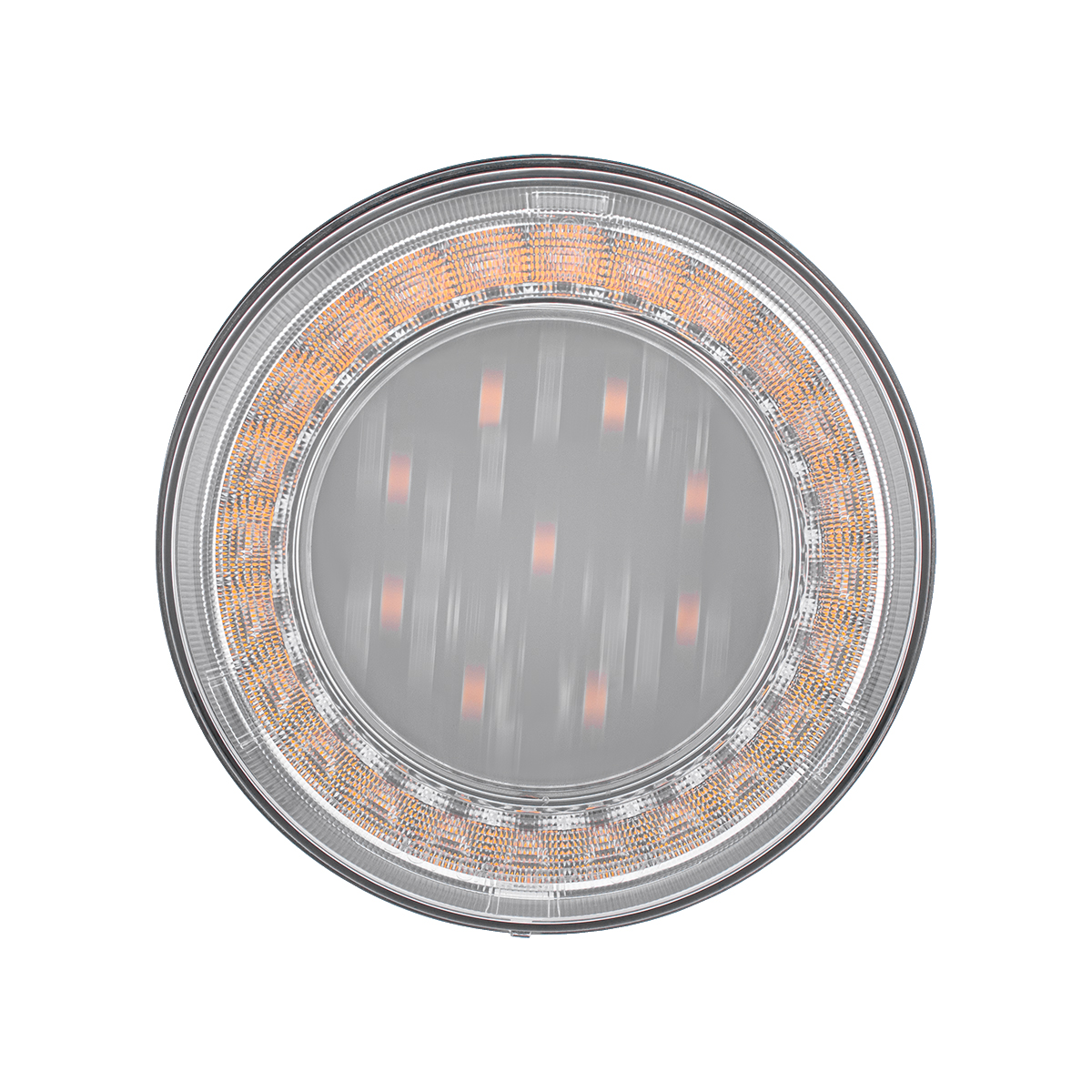 33 LED 4" Round Lumos Light X-Series (Turn Signal) - Amber LED/Clear Lens - Thumbnail 2