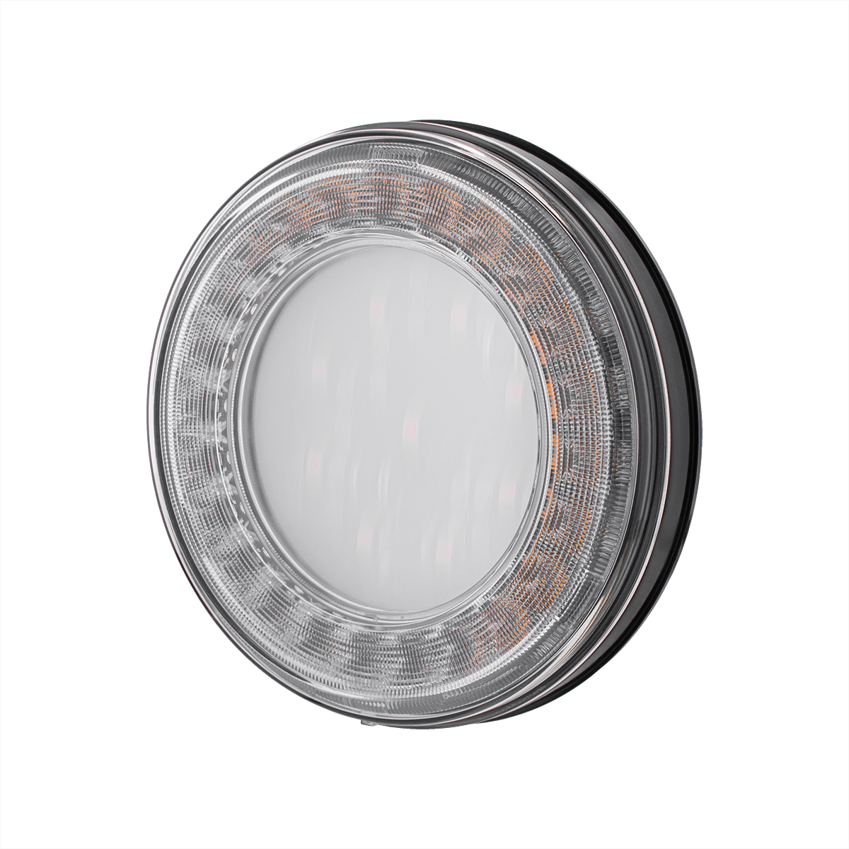 33 LED 4" Round Lumos Light X-Series (Turn Signal) - Amber LED/Clear Lens - Thumbnail 4