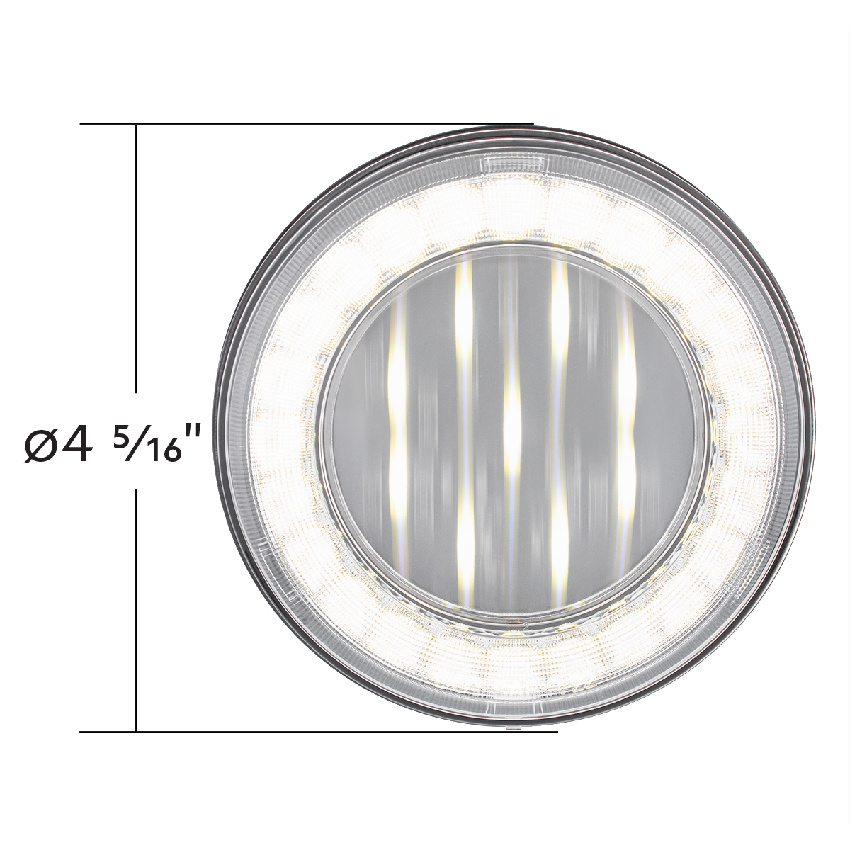 33 LED 4" Round Lumos Light X-Series (Back-Up) - White LED/Clear Lens - Thumbnail 8