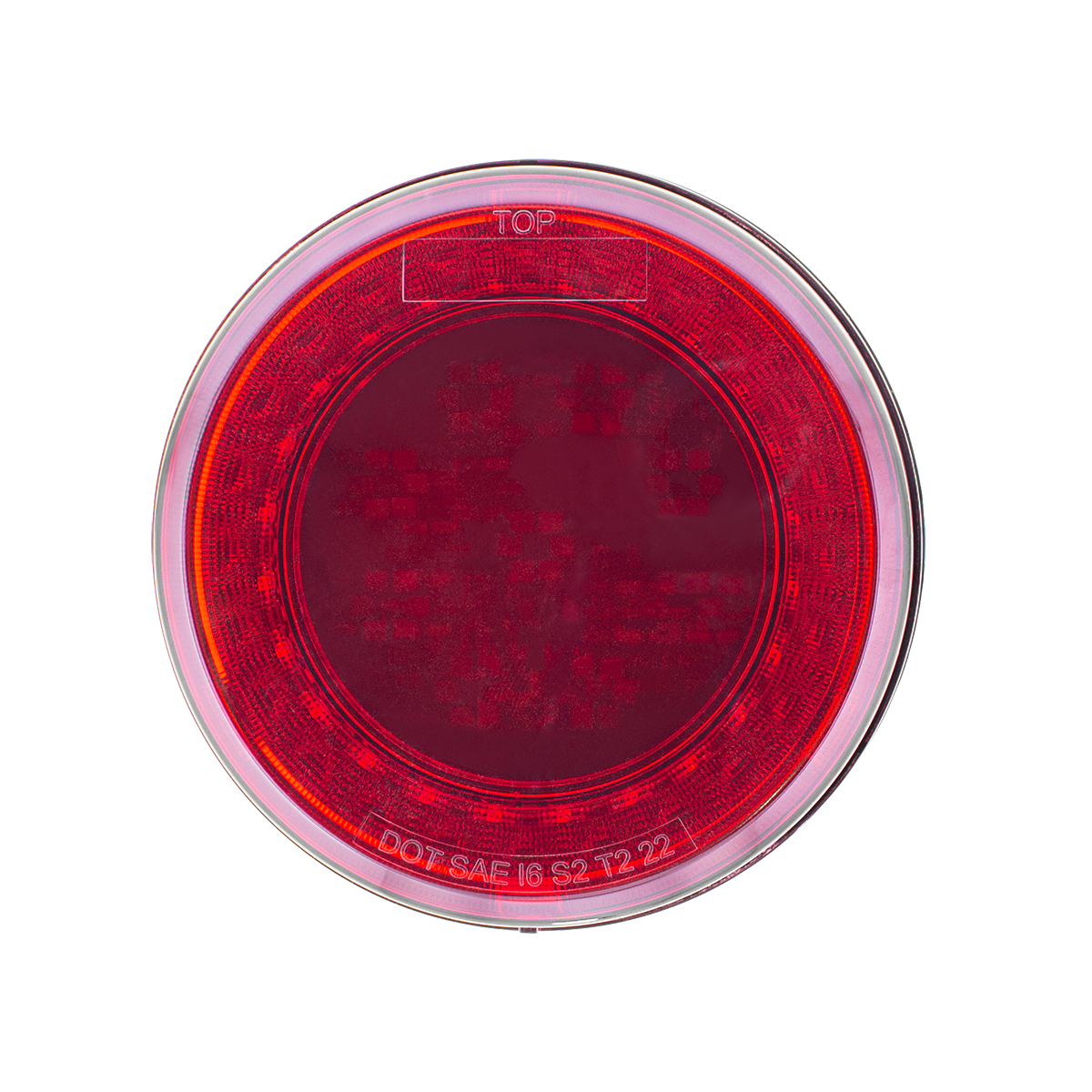 33 LED 4" Round Lumos Light S-Series (Stop, Turn & Tail) - Red LED/Red Lens - Thumbnail 2