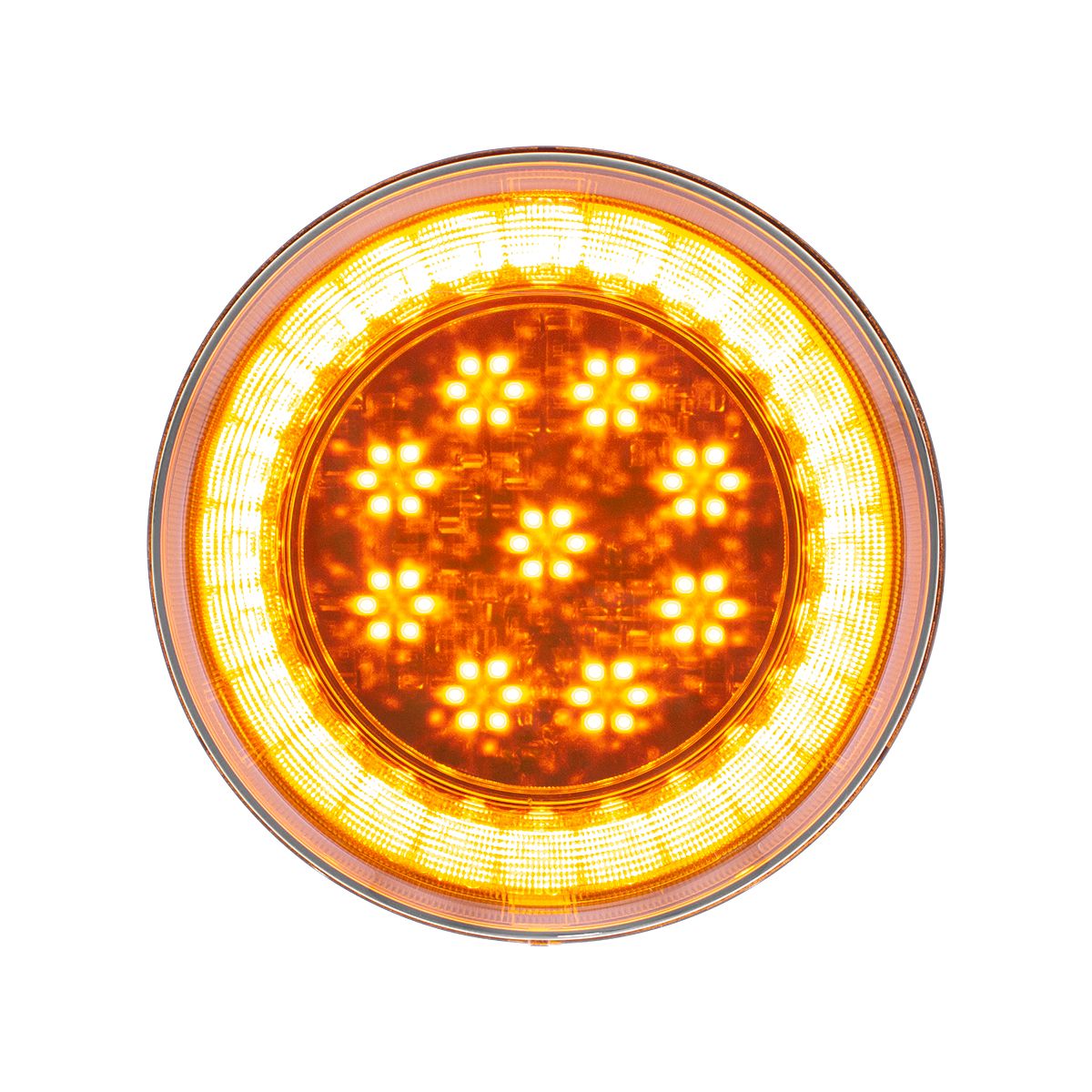 33 LED 4" Round Lumos Light S-Series (Turn Signal) - Amber LED/Amber Lens