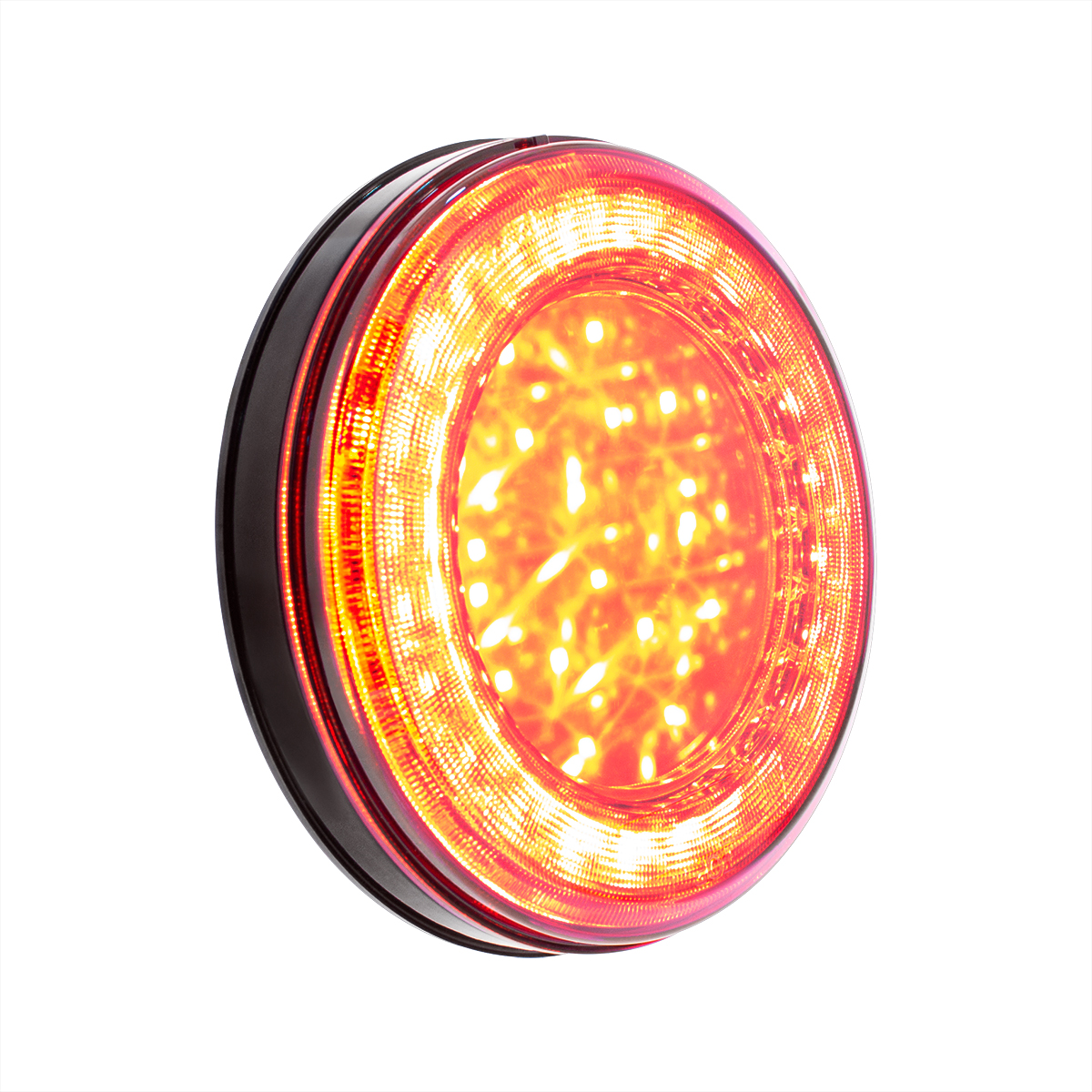 33 LED 4" Round Lumos Light S-Series (Stop, Turn & Tail) - Red LED/Clear Lens - Thumbnail 3