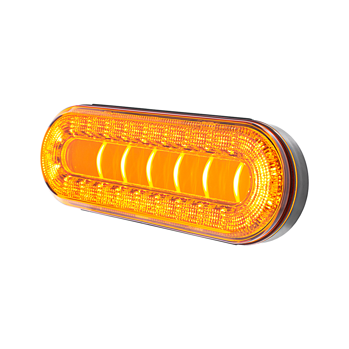 30 LED 6" Oval Lumos Light I-Series (Turn Signal) - Amber LED/Amber Lens - Thumbnail 3