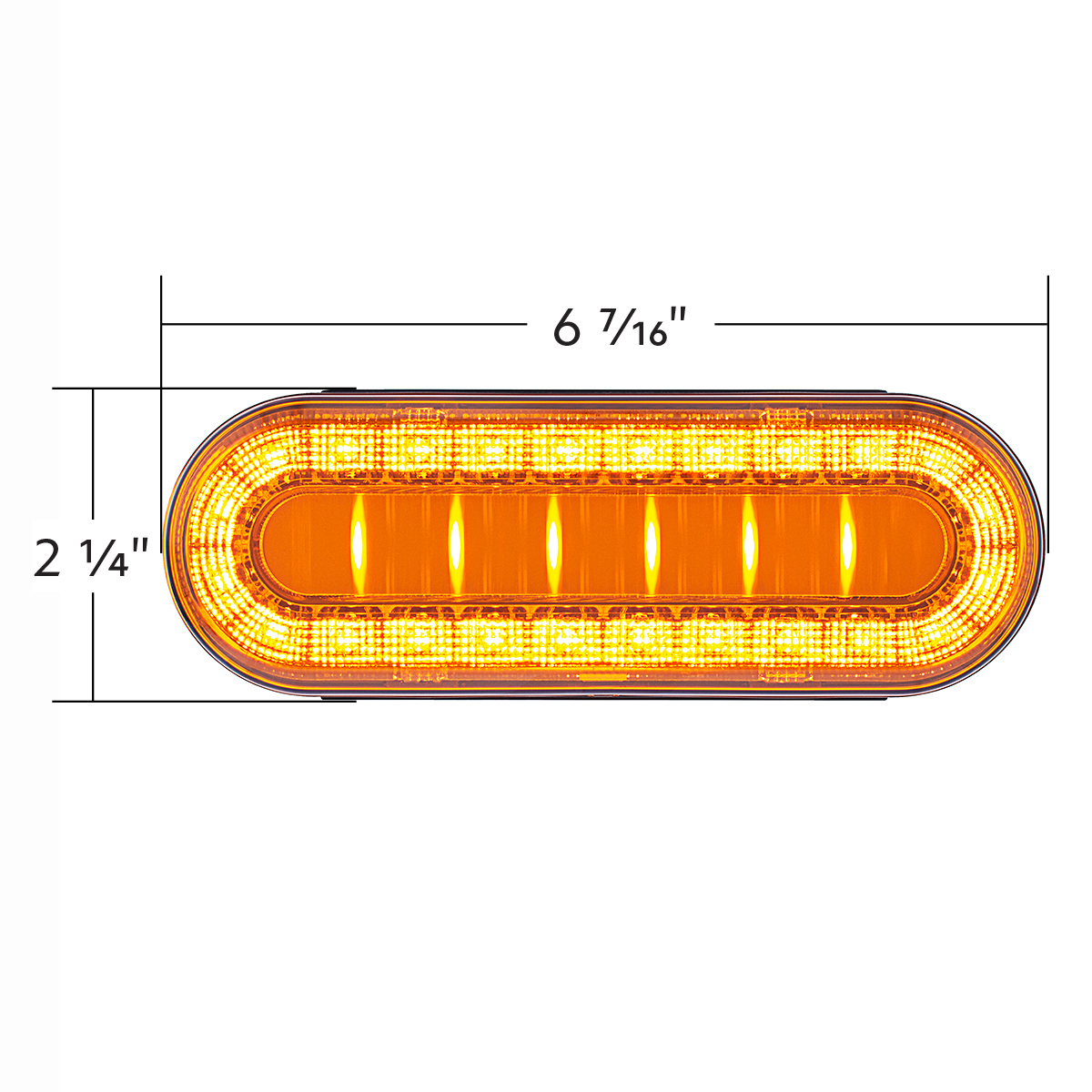 30 LED 6" Oval Lumos Light I-Series (Turn Signal) - Amber LED/Amber Lens - Thumbnail 6