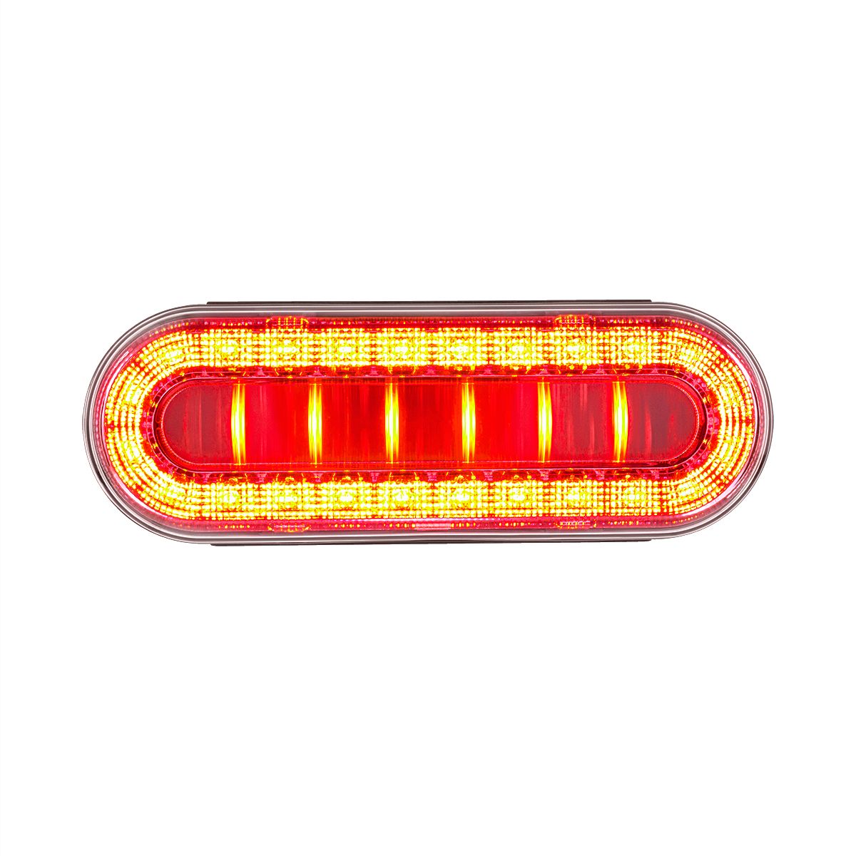30 LED 6" Oval Lumos Light I-Series (Stop, Turn & Tail) - Red LED/Clear Lens