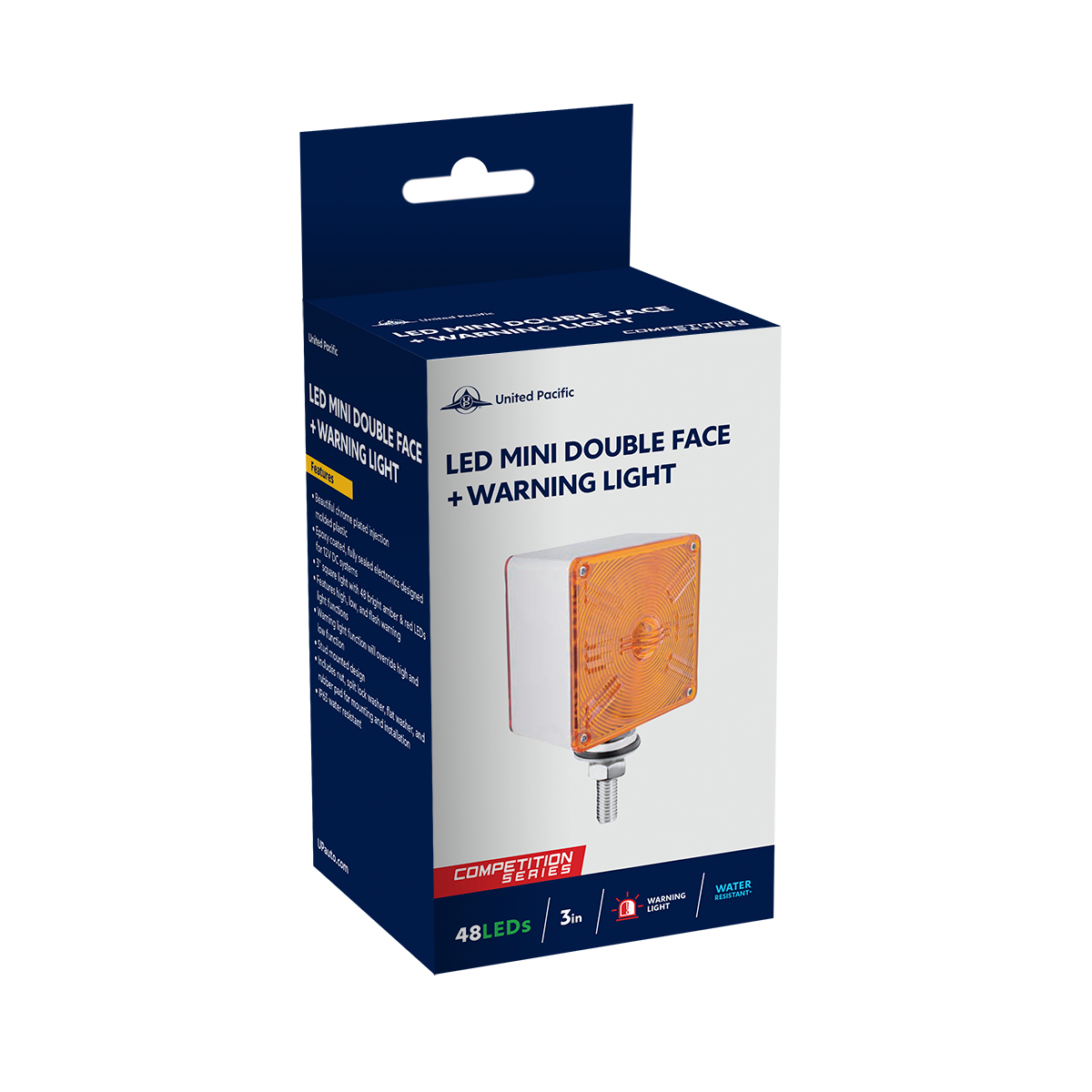 48 LED Competition Series Mini Double Face Light - Amber & Red LED/Amber & Red Lens - Thumbnail 11