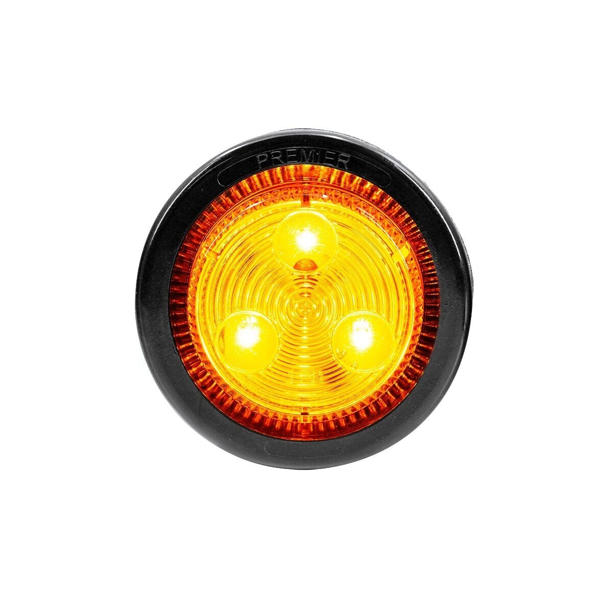 3 LED 2" Round Low Profile Light Kit (Clearance/Marker) - Amber LED/Lens - Thumbnail 8