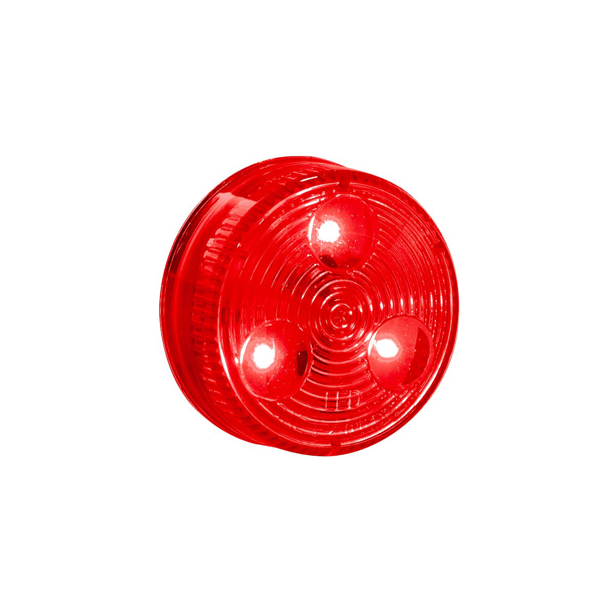3 LED 2" Round Low Profile Light (Clearance/Marker) -Red LED/Lens (Bulk) - Thumbnail 3