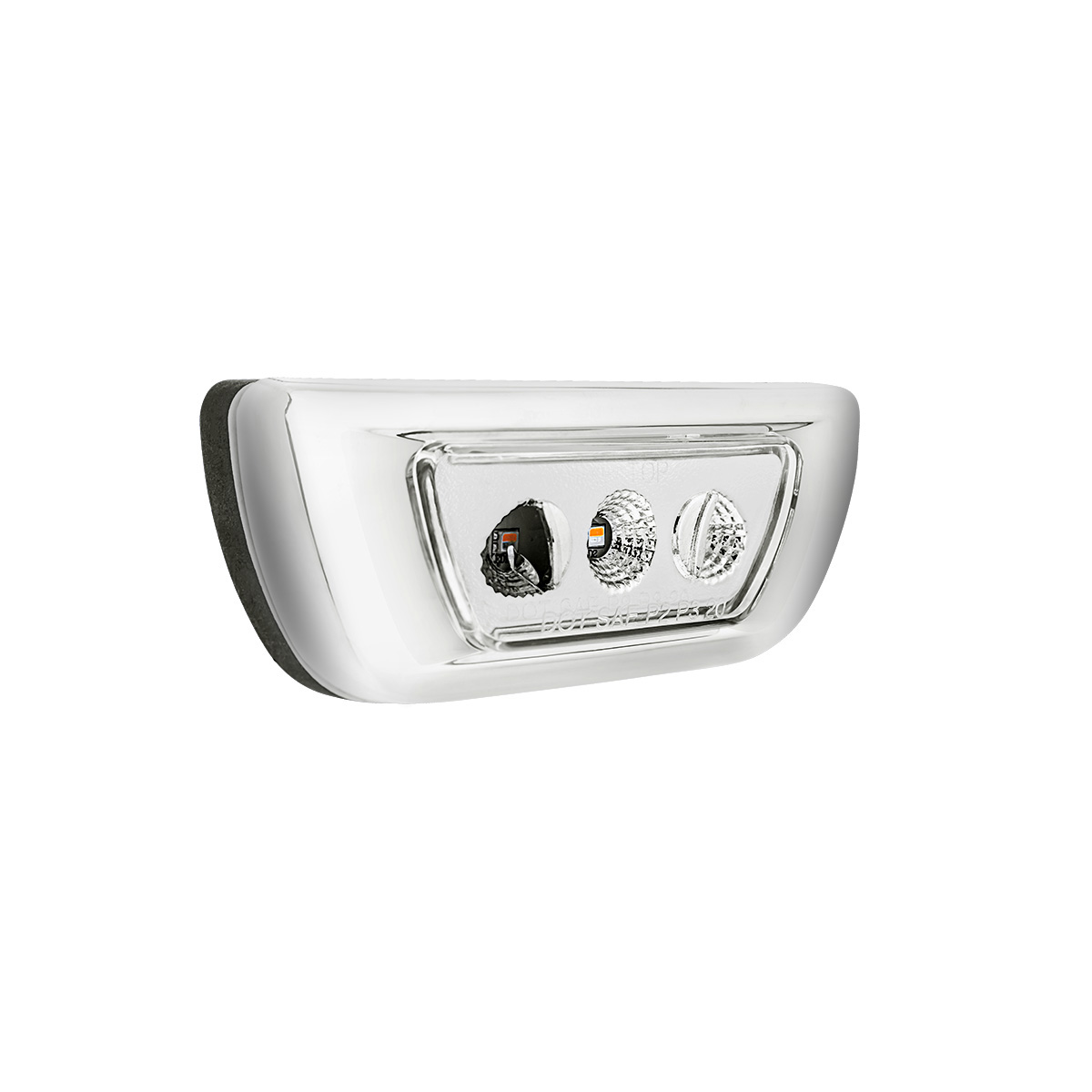 3 LED Double Fury Cab Light For 2013-2021 Kenworth T680 & 2012-2021 Peterbilt 579-Amber & Red LED - Thumbnail 7