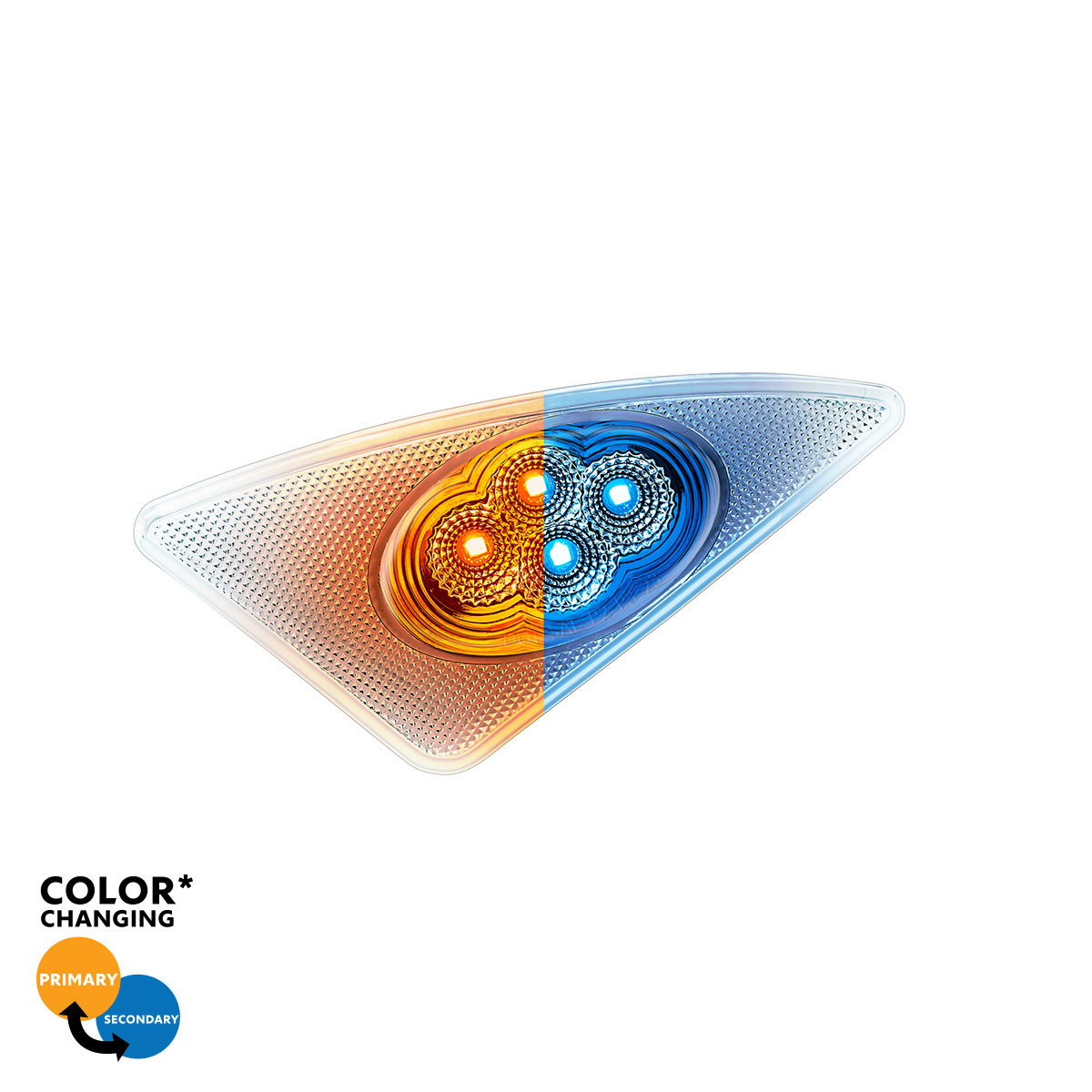 Double Fury 4 LED Fender Signal Light For 2008-2017 Kenworth T660-Amber & Blue LED, Driver - Thumbnail 19