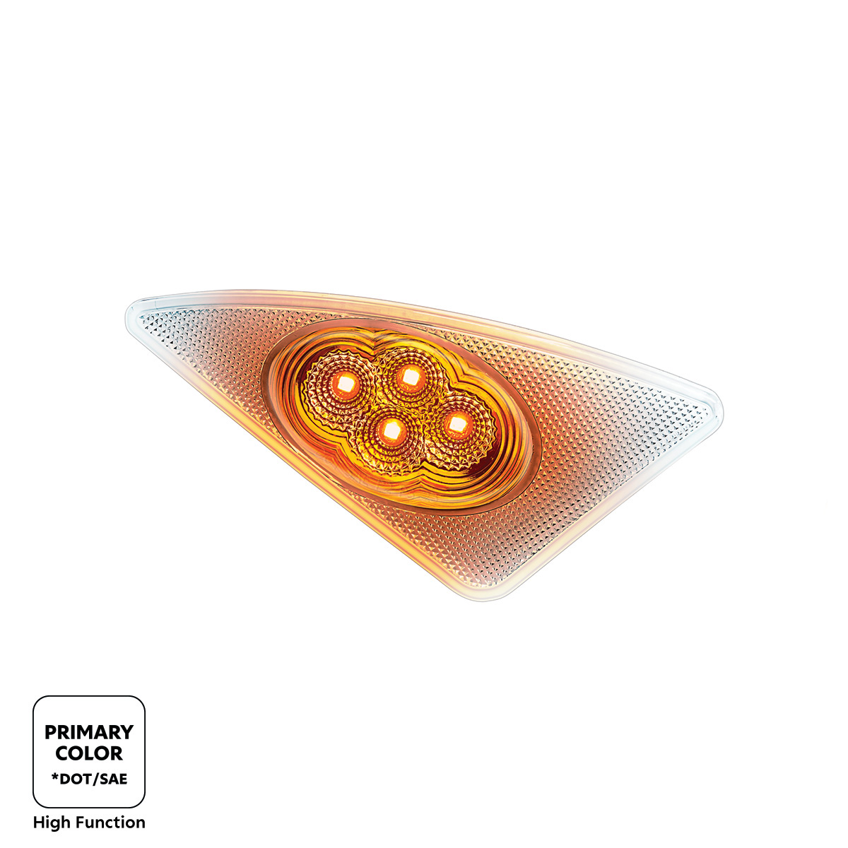 Double Fury 4 LED Fender Signal Light For 2008-2017 Kenworth T660-Amber & Blue LED, Passenger - Thumbnail 2