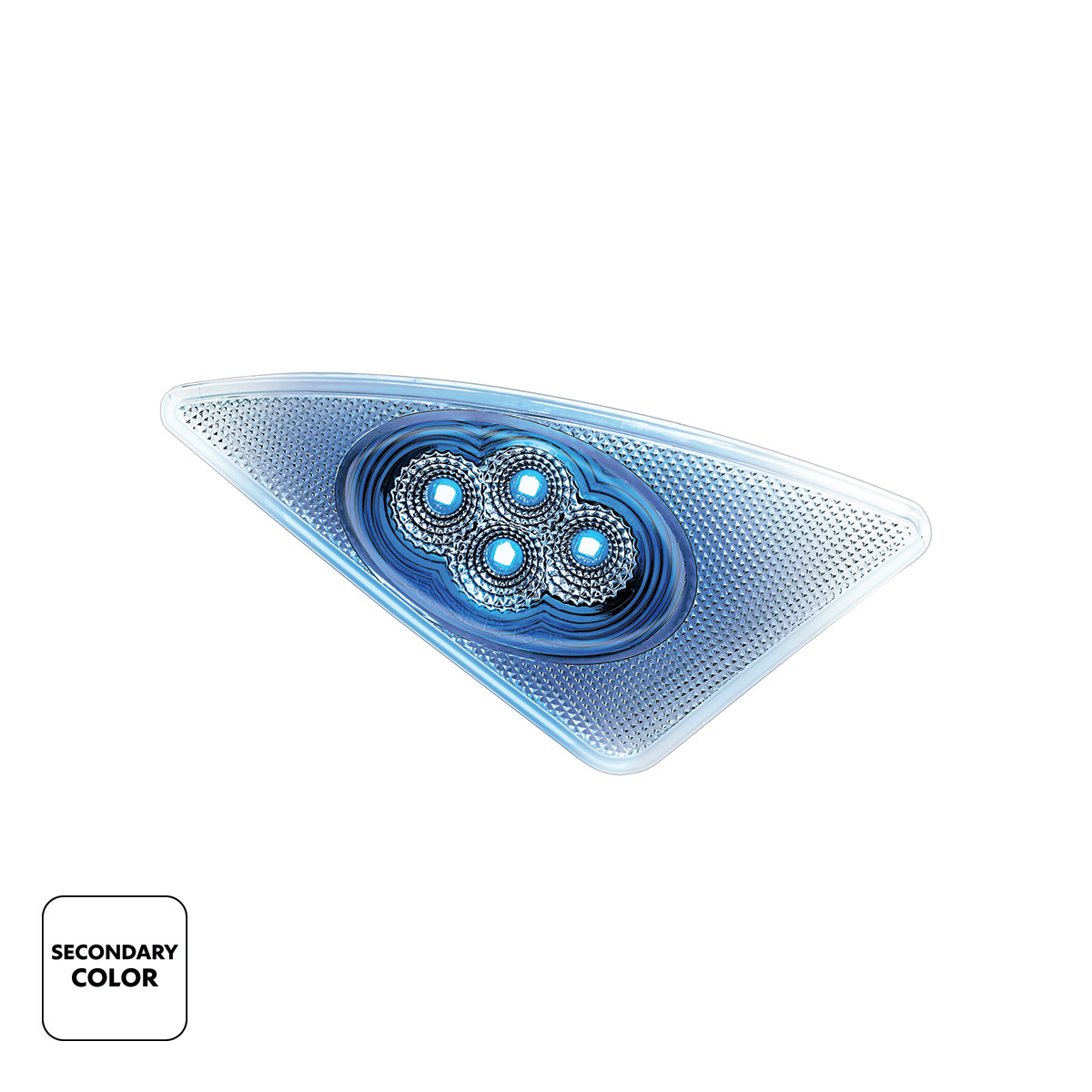 Double Fury 4 LED Fender Signal Light For 2008-2017 Kenworth T660-Amber & Blue LED, Passenger - Thumbnail 4