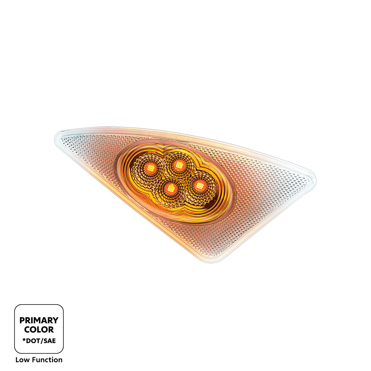 Double Fury 4 LED Fender Signal Light For 2008-2017 Kenworth T660-Amber & Red LED, Passenger - Thumbnail 3