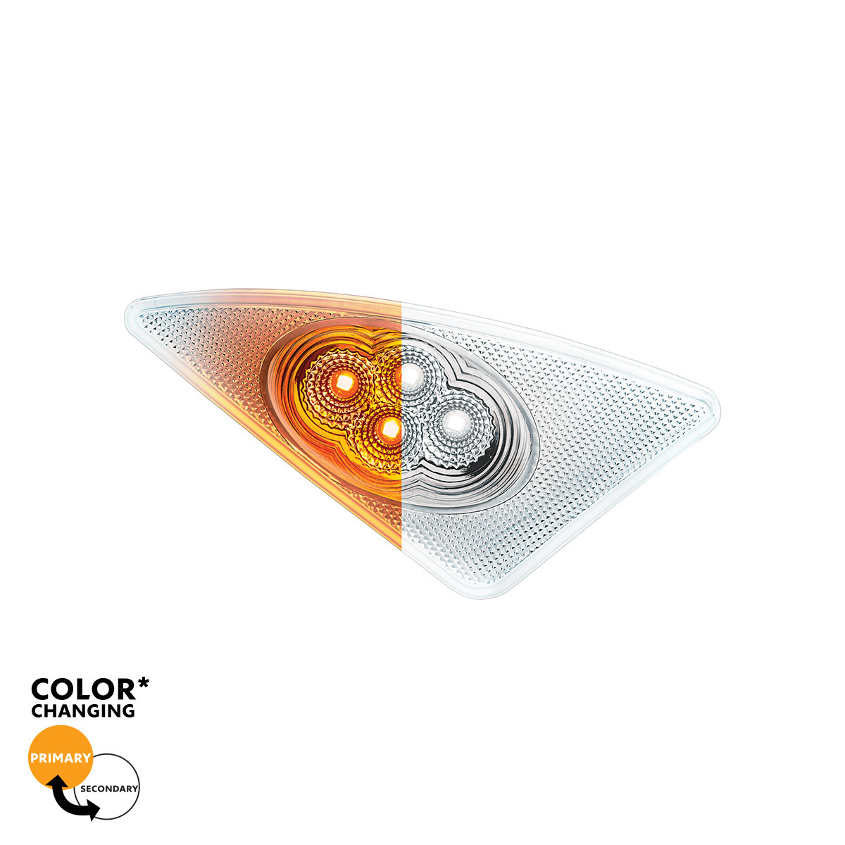 Double Fury 4 LED Fender Signal Light For 2008-2017 Kenworth T660-Amber & White LED, Passenger - Thumbnail 19