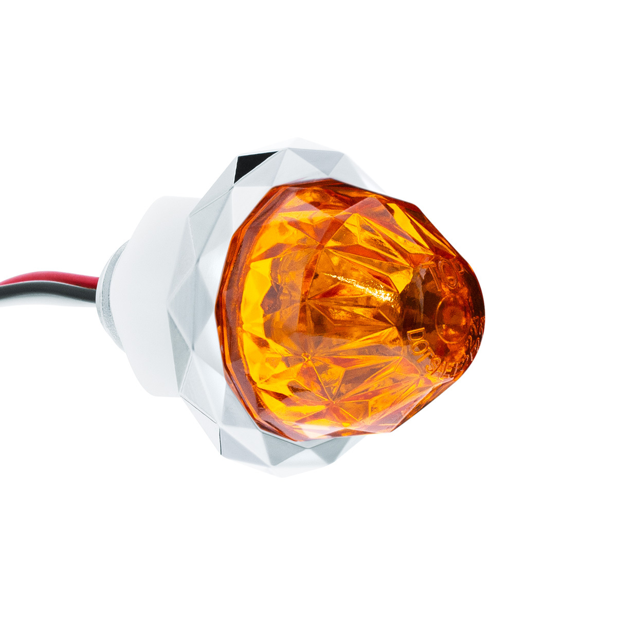 2 LED Dual Function Mini Crystal Watermelon Light (Clearance/Marker)-Amber LED/Amber Lens - Thumbnail 4