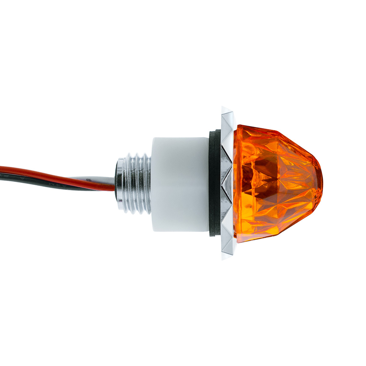 2 LED Dual Function Mini Crystal Watermelon Light (Clearance/Marker)-Amber LED/Amber Lens - Thumbnail 6