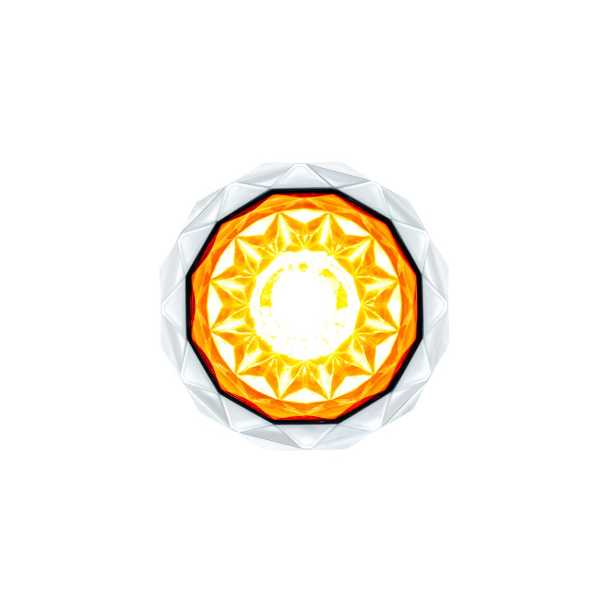 2 LED Dual Function Mini Crystal Watermelon Light (Clearance/Marker)-Amber LED/Clear Lens