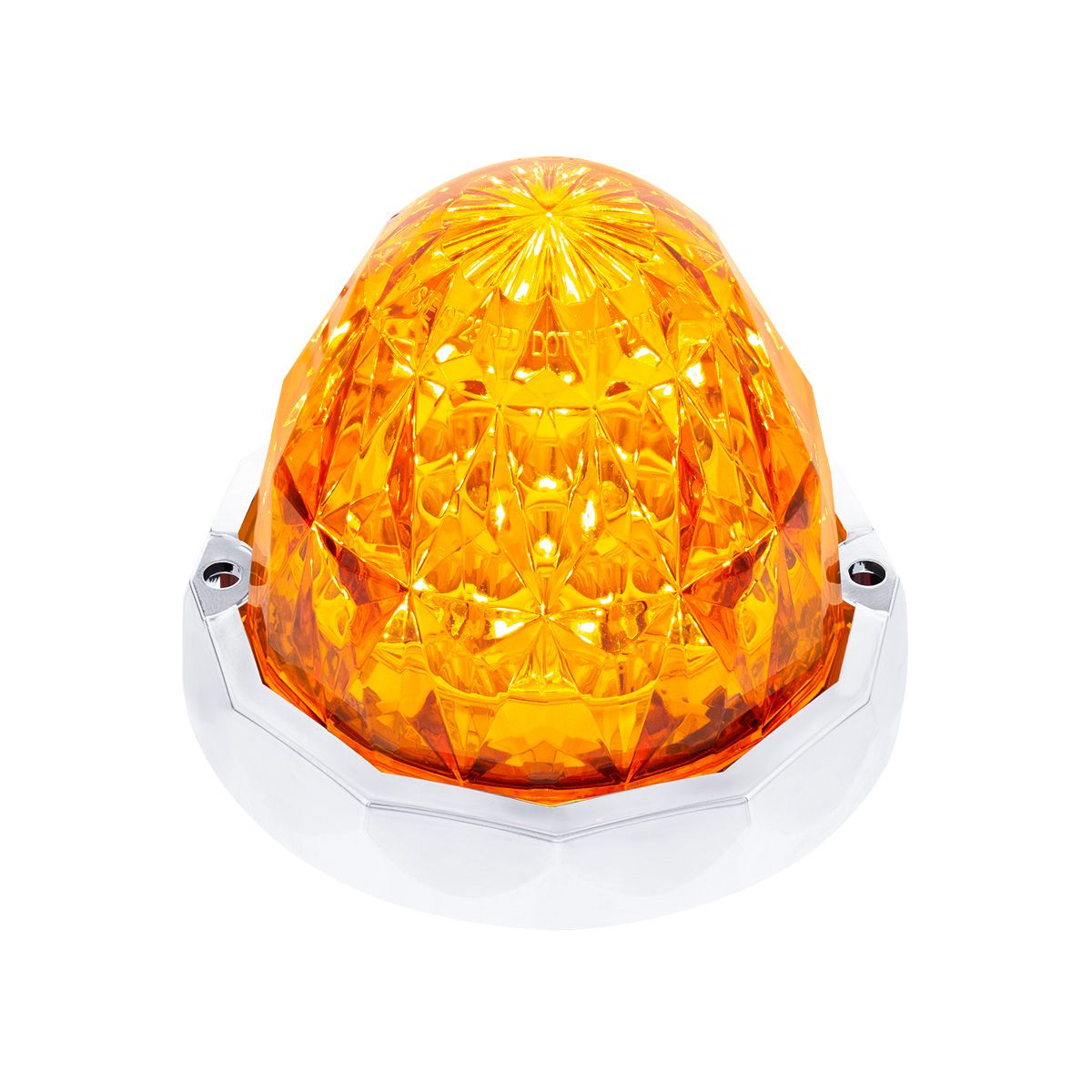 19 LED Dual Function Crystal Watermelon Light Kit With Bezel-Amber LED/Amber Lens