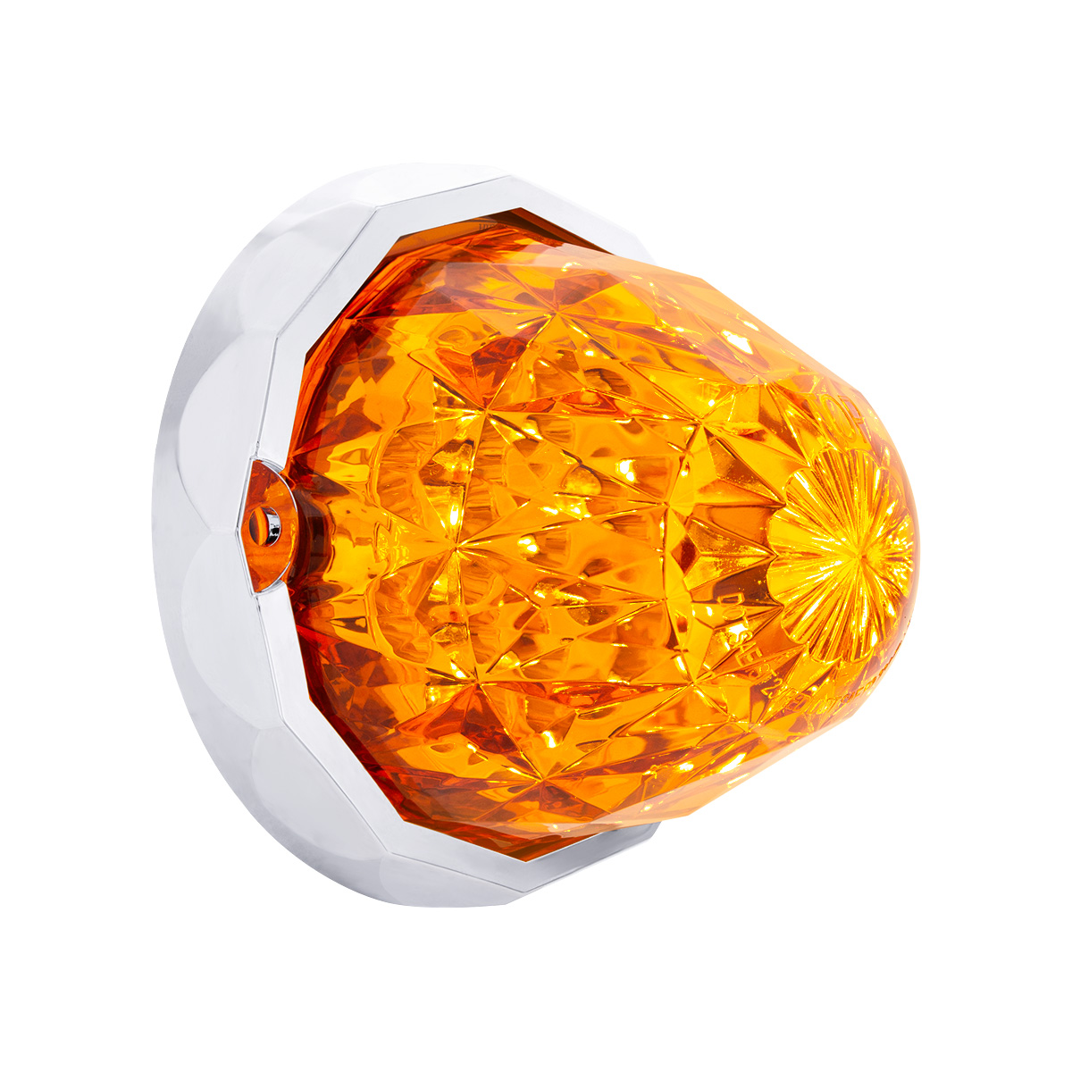 19 LED Dual Function Crystal Watermelon Light Kit With Bezel-Amber LED/Amber Lens - Thumbnail 3