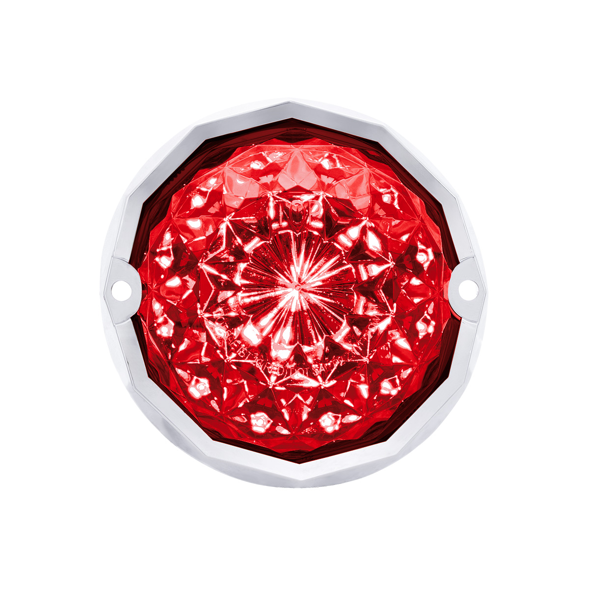 19 LED Dual Function Crystal Watermelon Light Kit With Bezel-Red LED/Red Lens - Thumbnail 5