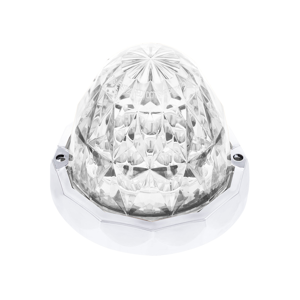 19 LED Dual Function Crystal Watermelon Light Kit With Bezel-Amber LED/Clear Lens - Thumbnail 2