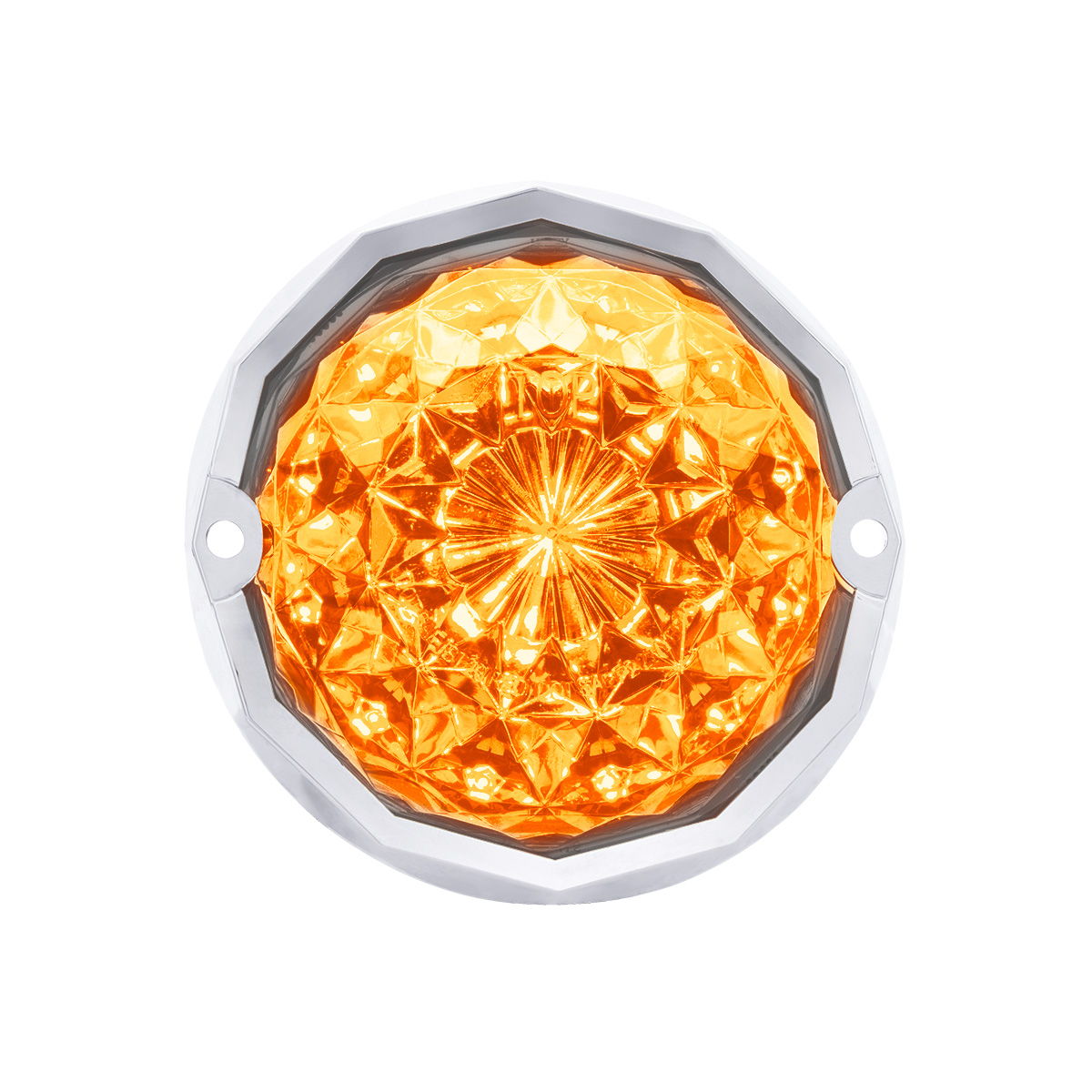 19 LED Dual Function Crystal Watermelon Light Kit With Bezel-Amber LED/Clear Lens - Thumbnail 5