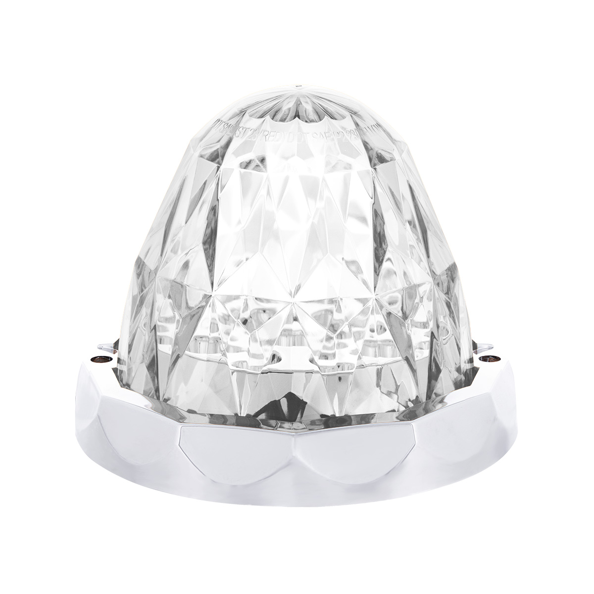 19 LED Dual Function Crystal Watermelon Light Kit With Bezel-Amber LED/Clear Lens - Thumbnail 7