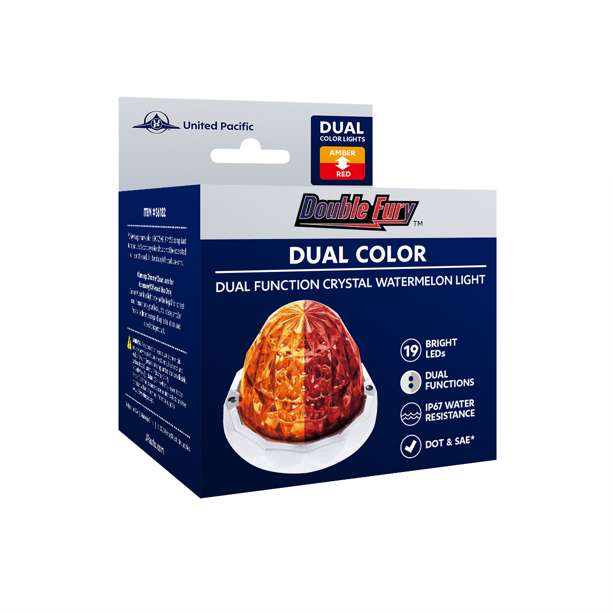 Double Fury 19 LED Dual Function Crystal Watermelon Light Kit With Bezel-Amber & Red LED/Clear Lens - Thumbnail 18