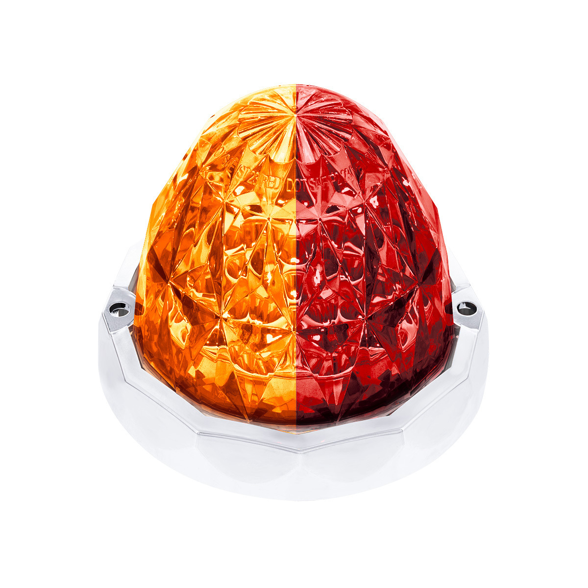 Double Fury 19 LED Dual Function Crystal Watermelon Light Kit With Bezel-Amber & Red LED/Clear Lens - Thumbnail 19