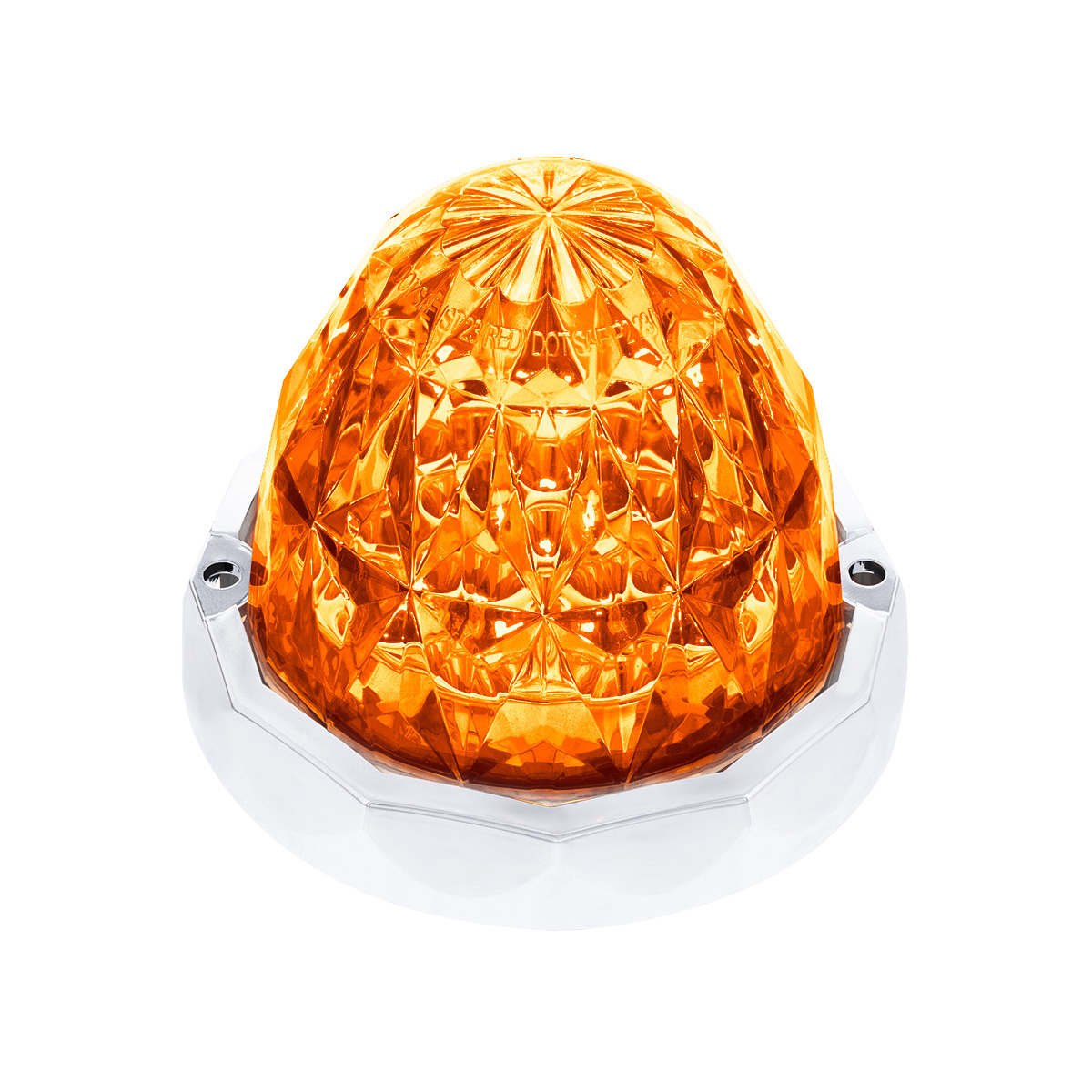 Double Fury 19 LED Dual Function Crystal Watermelon Light Kit With Bezel-Amber & White LED/Clear Lens - Thumbnail 2