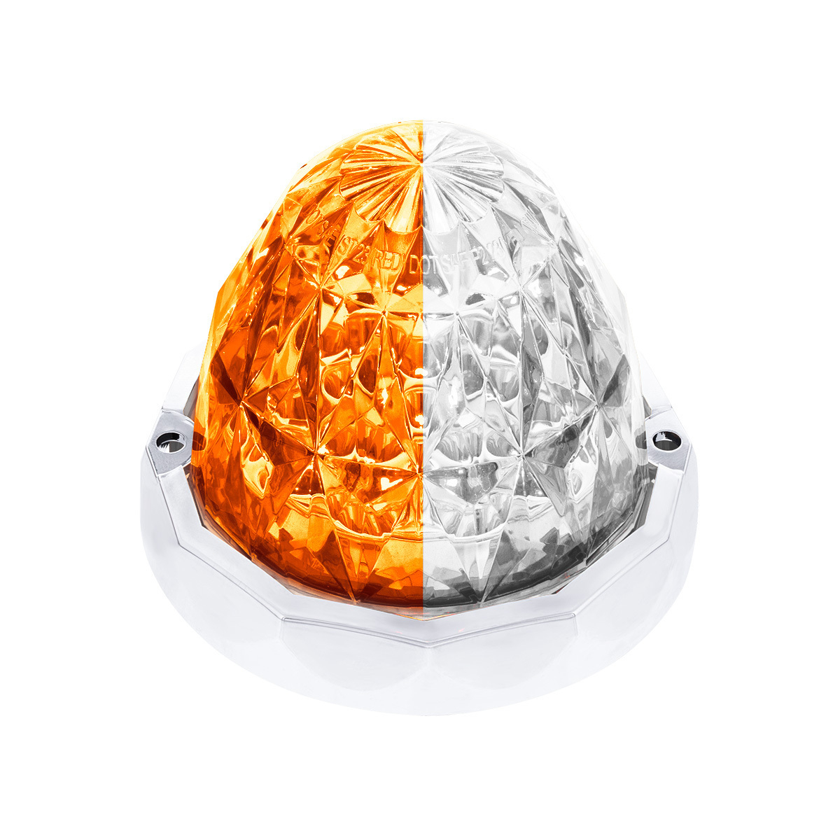 Double Fury 19 LED Dual Function Crystal Watermelon Light Kit With Bezel-Amber & White LED/Clear Lens - Thumbnail 19