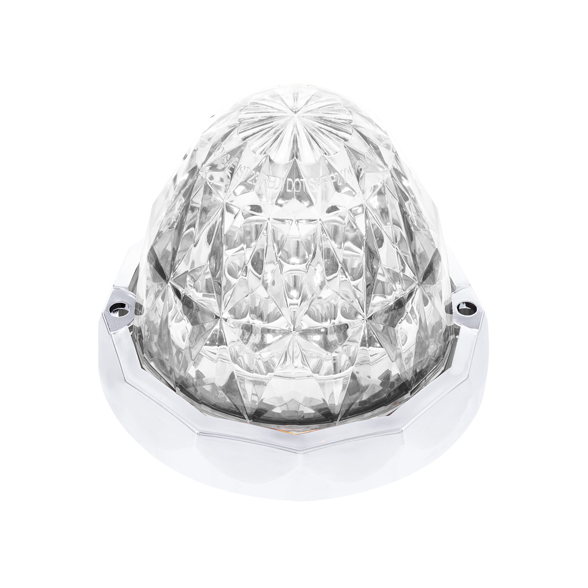 Double Fury 19 LED Dual Function Crystal Watermelon Light Kit With Bezel-Amber & White LED/Clear Lens - Thumbnail 3