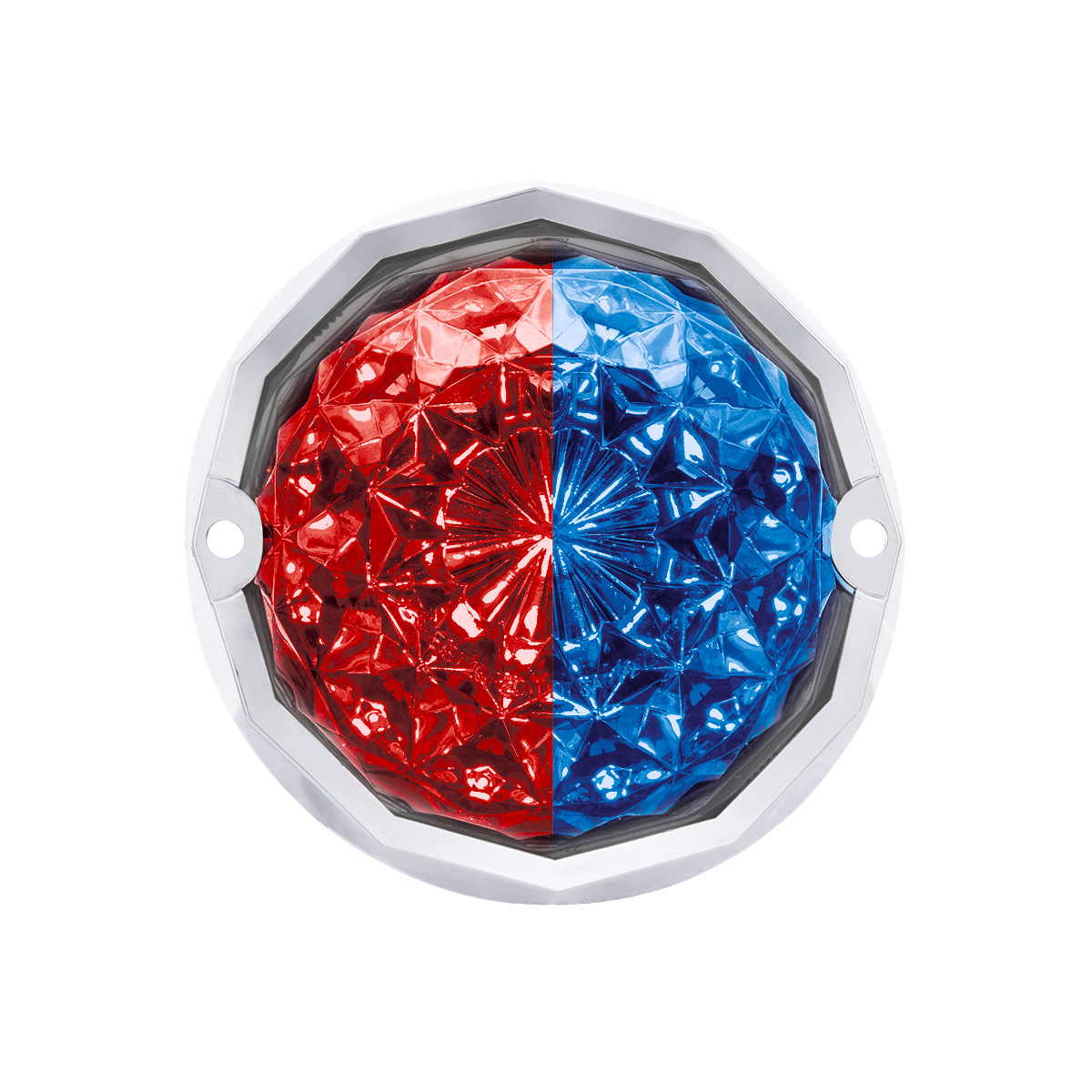 Double Fury 19 LED Dual Function Crystal Watermelon Light Kit With Bezel-Red & Blue LED/Clear Lens - Thumbnail 8