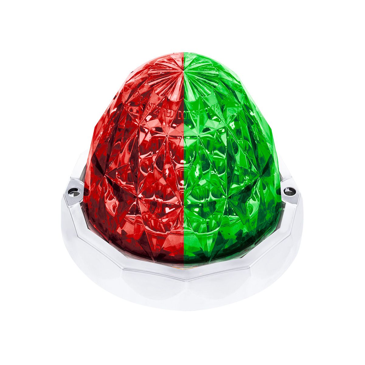 Double Fury 19 LED Dual Function Crystal Watermelon Light Kit With Bezel-Red & Green LED/Clear Lens