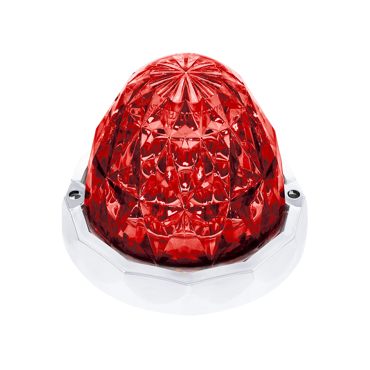 Double Fury 19 LED Dual Function Crystal Watermelon Light Kit With Bezel-Red & Green LED/Clear Lens - Thumbnail 2