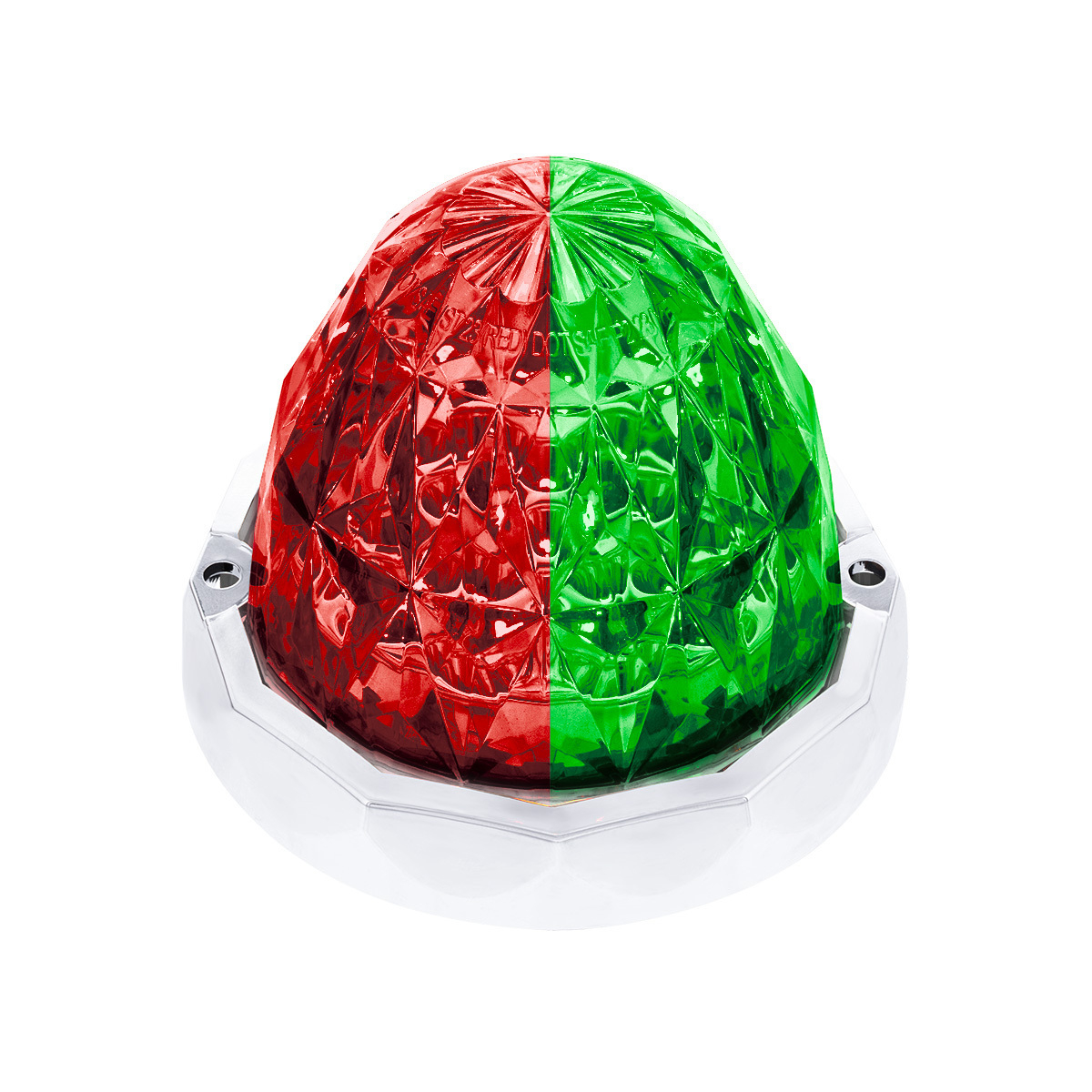 Double Fury 19 LED Dual Function Crystal Watermelon Light Kit With Bezel-Red & Green LED/Clear Lens - Thumbnail 19